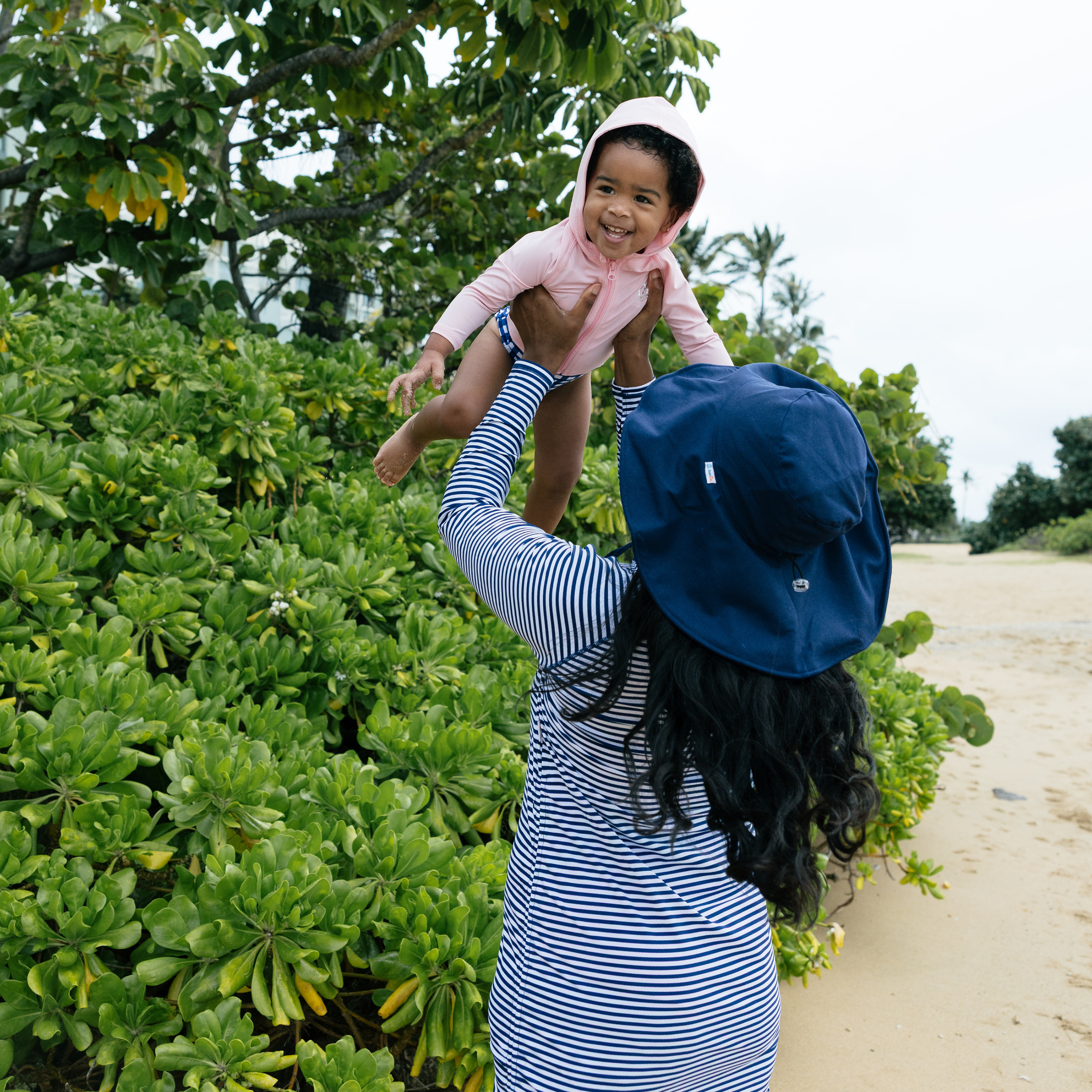 Kids Hooded Long Sleeve Zipper Rash Guard Swim Shirt | "Pink"-SwimZip UPF 50+ Sun Protective Swimwear & UV Zipper Rash Guards-pos7