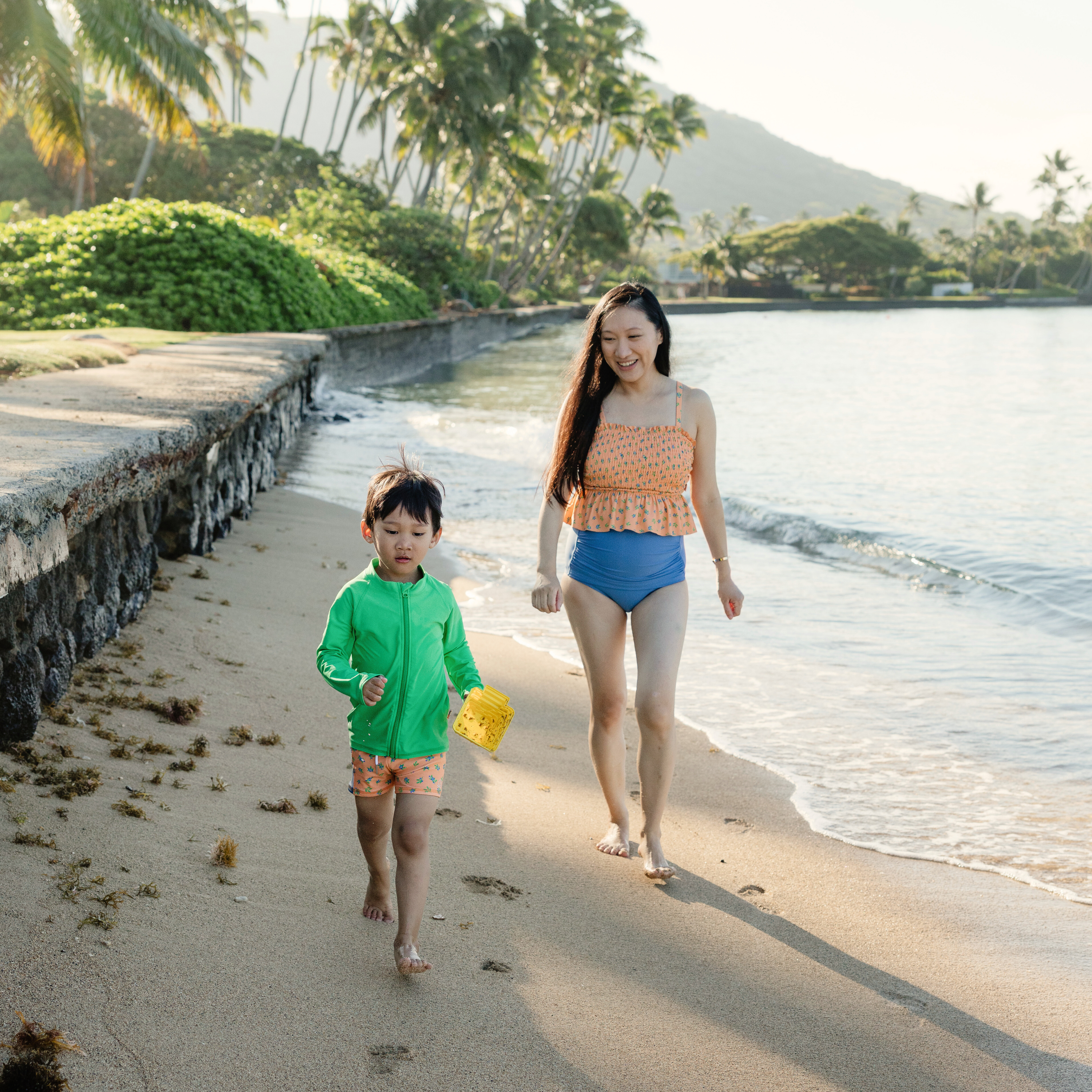 Women’s Smocked Tankini Top | “Berry Bliss"-SwimZip UPF 50+ Sun Protective Swimwear & UV Zipper Rash Guards-pos7