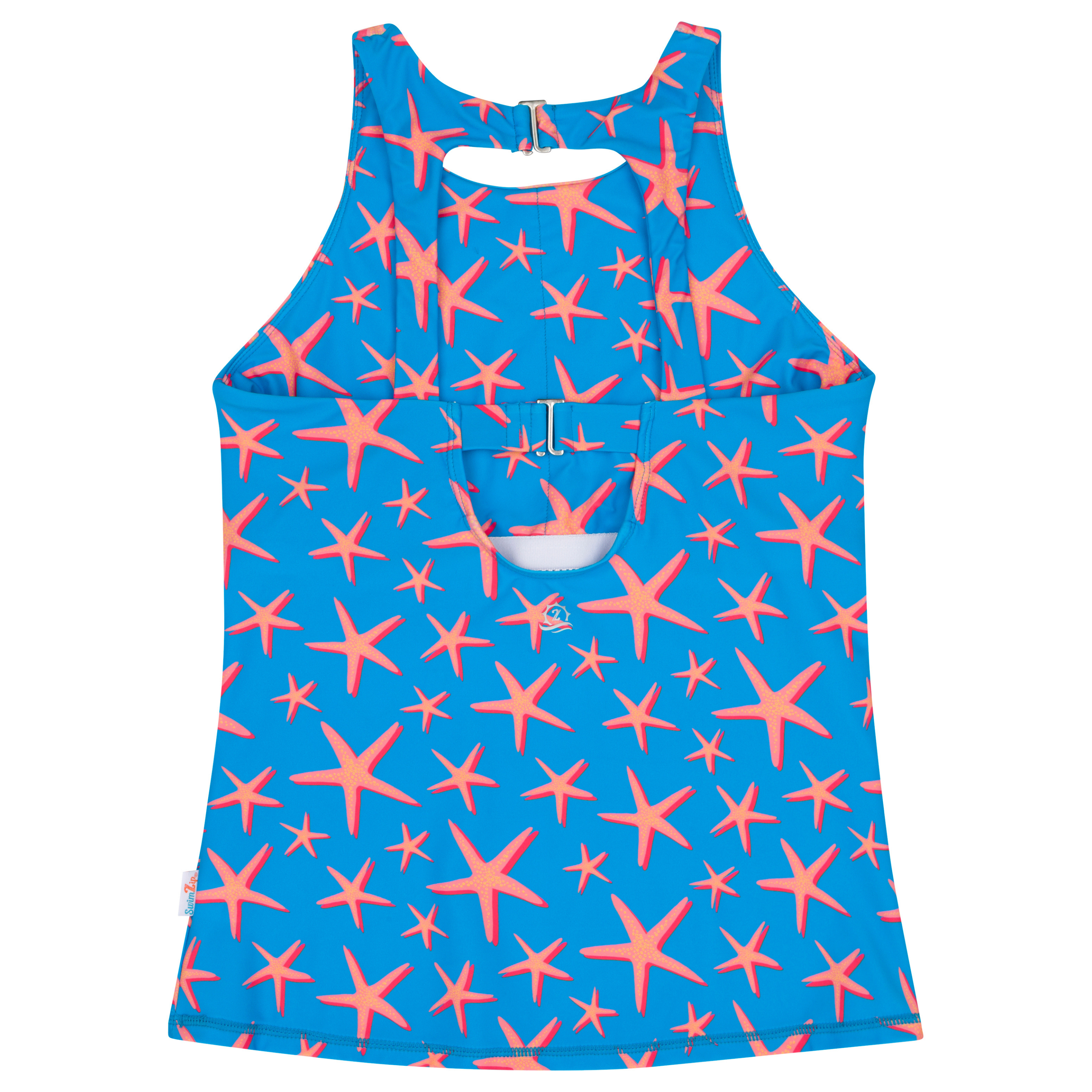 Women’s High Neck Fitted Tankini Top | “Starfish”-SwimZip UPF 50+ Sun Protective Swimwear & UV Zipper Rash Guards-pos7