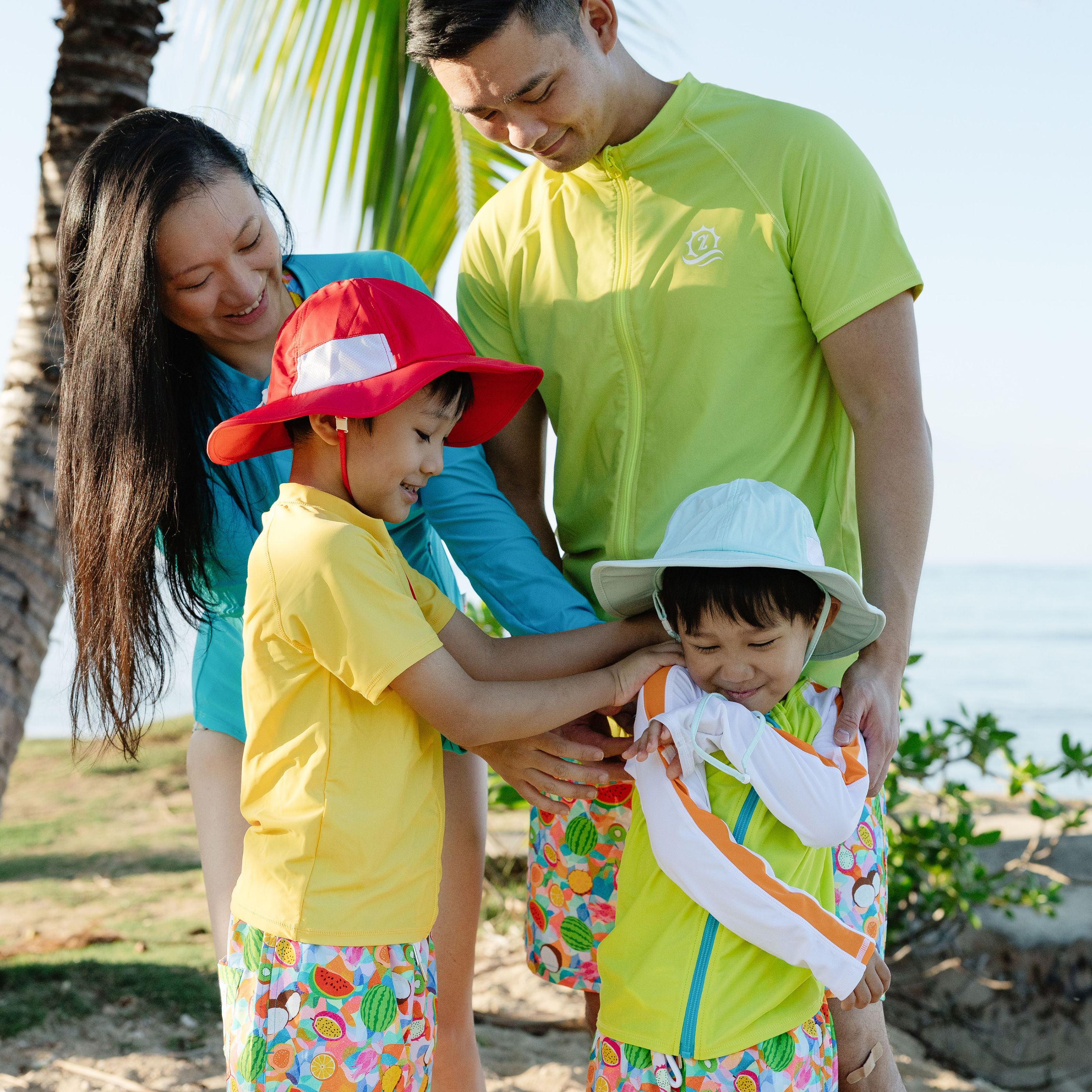 Men's 8" Swim Trunks Boxer Brief Liner | "Fruit Salad"-SwimZip UPF 50+ Sun Protective Swimwear & UV Zipper Rash Guards-pos13