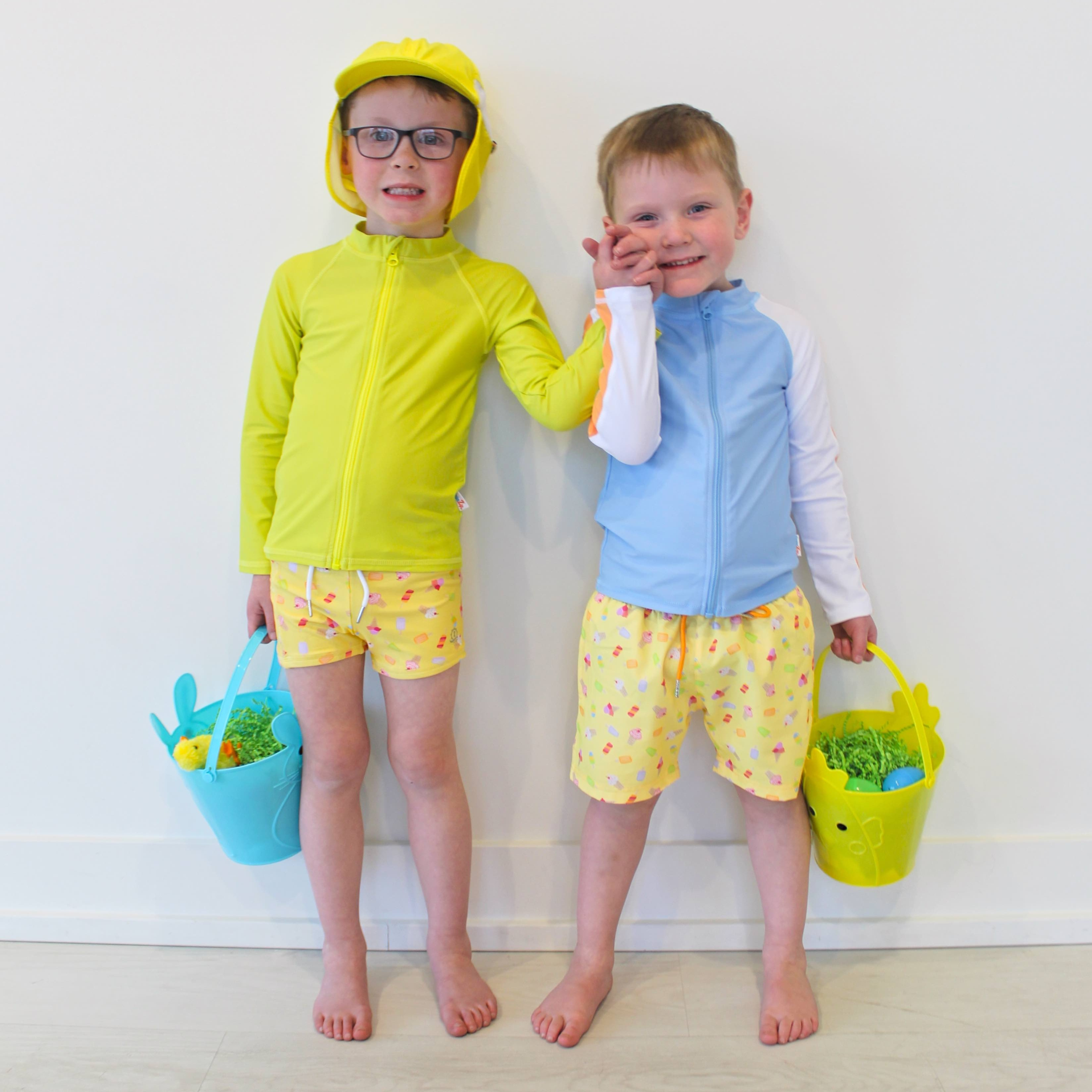 Kids Euro Swim Shorties | "Sweetie"-SwimZip UPF 50+ Sun Protective Swimwear & UV Zipper Rash Guards-pos10