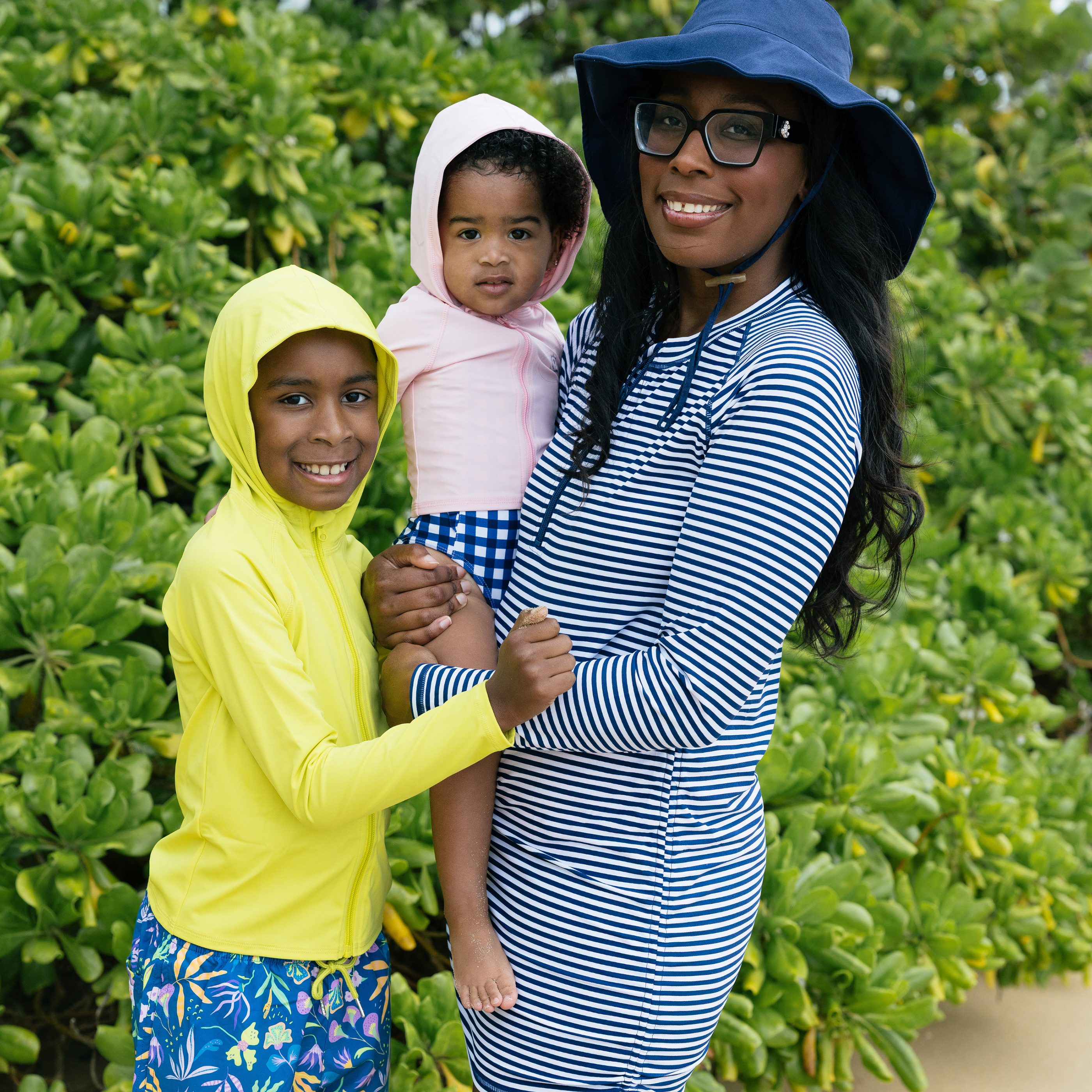 Kids Hooded Long Sleeve Zipper Rash Guard Swim Shirt | "Pink"-SwimZip UPF 50+ Sun Protective Swimwear & UV Zipper Rash Guards-pos11