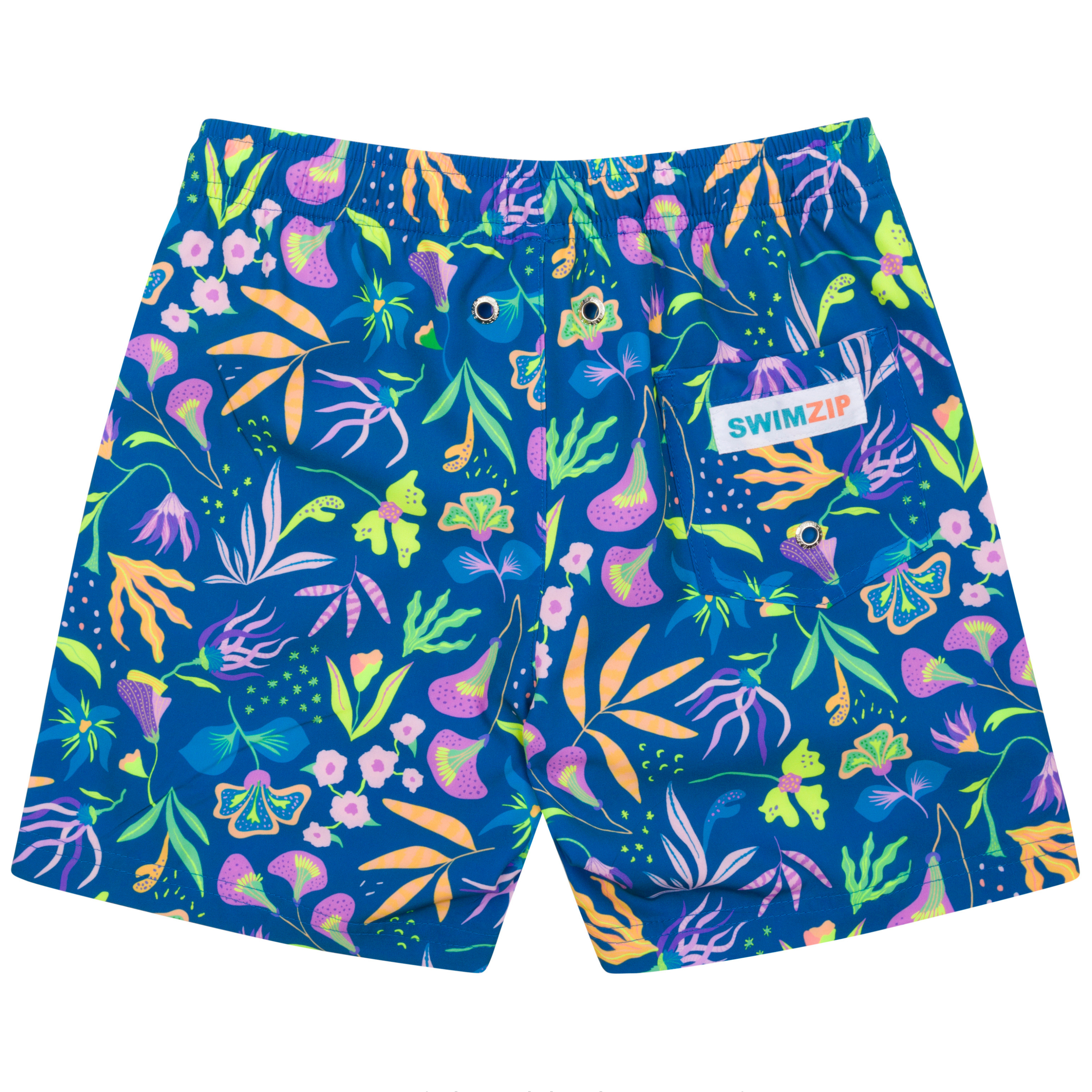 Boys Swim Trunks Boxer Brief Liner (sizes 6-14) | “Tropadelic"-SwimZip UPF 50+ Sun Protective Swimwear & UV Zipper Rash Guards-pos9