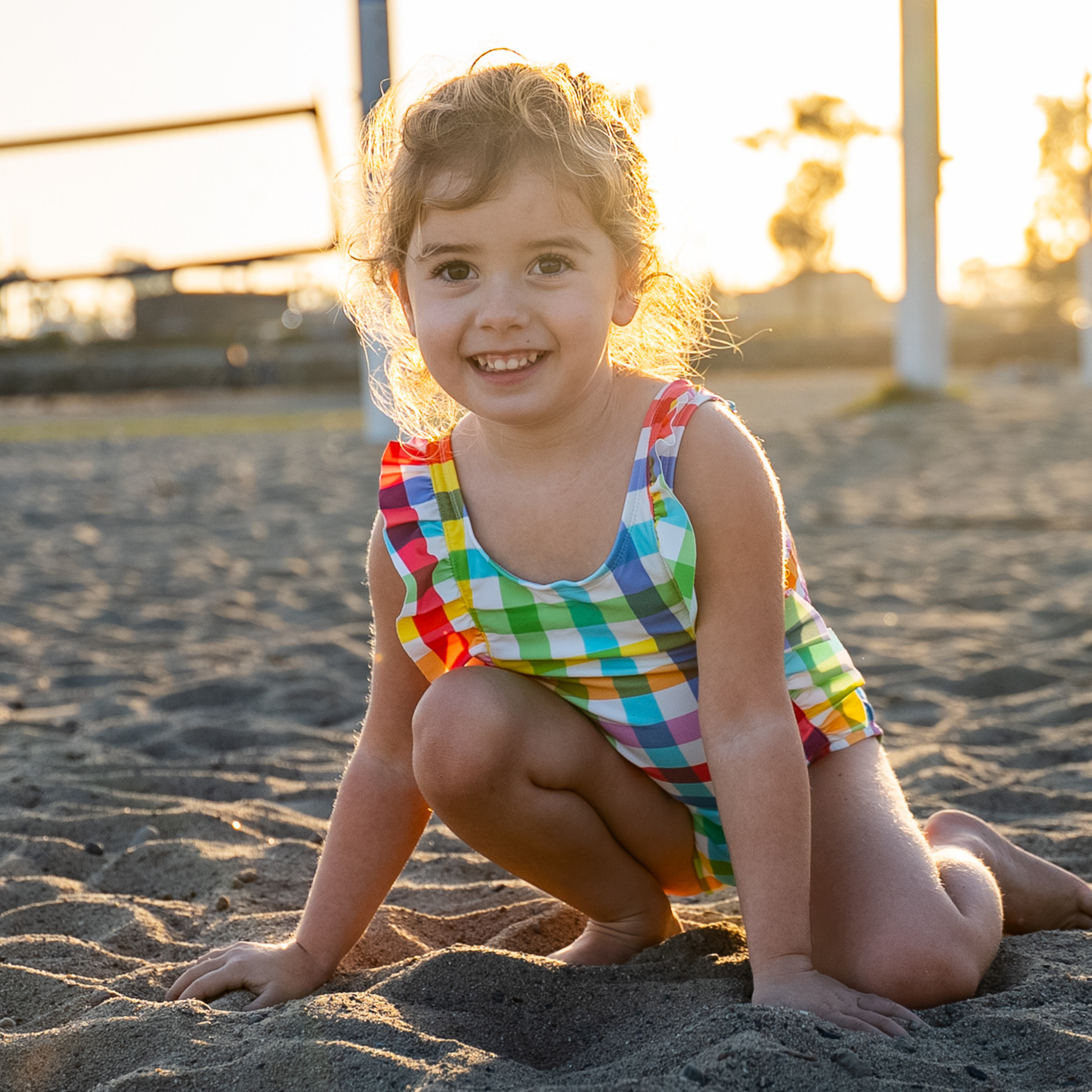 Girls Ruffle One-Piece Swimsuit | "Picnic Party"-SwimZip UPF 50+ Sun Protective Swimwear & UV Zipper Rash Guards-pos11