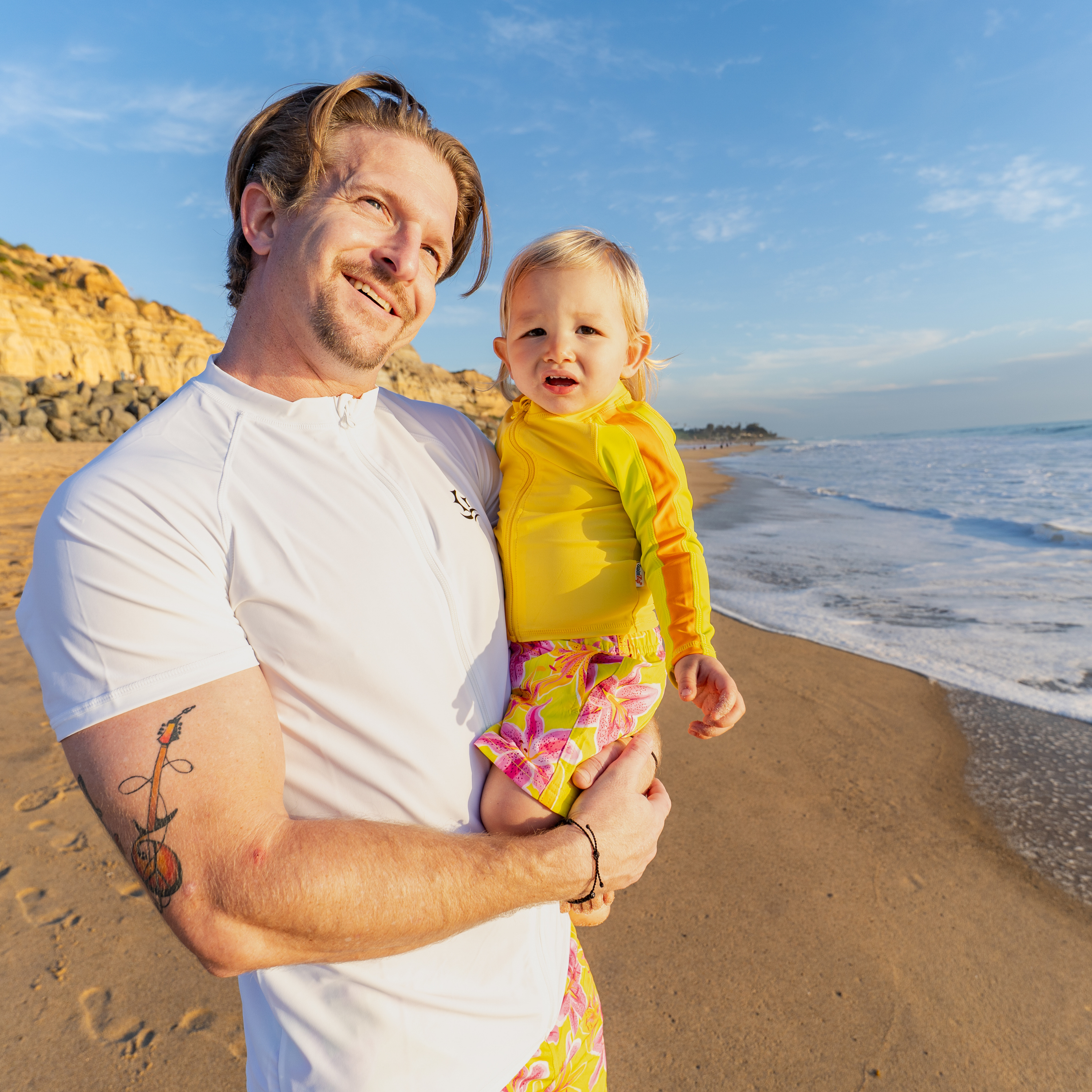 Boys Long Sleeve Zipper Rash Guard and Swim Trunk Set | "Floral Takeover"-SwimZip UPF 50+ Sun Protective Swimwear & UV Zipper Rash Guards-pos6