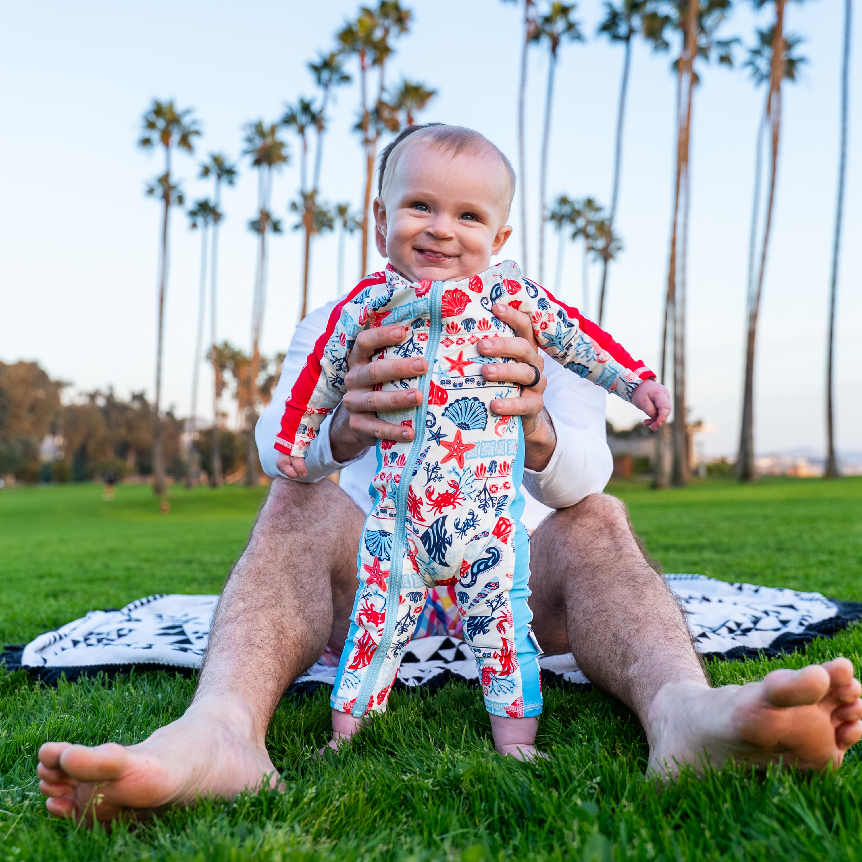 Sunsuit - Long Sleeve Romper Swimsuit | "Marina"-SwimZip UPF 50+ Sun Protective Swimwear & UV Zipper Rash Guards-pos7