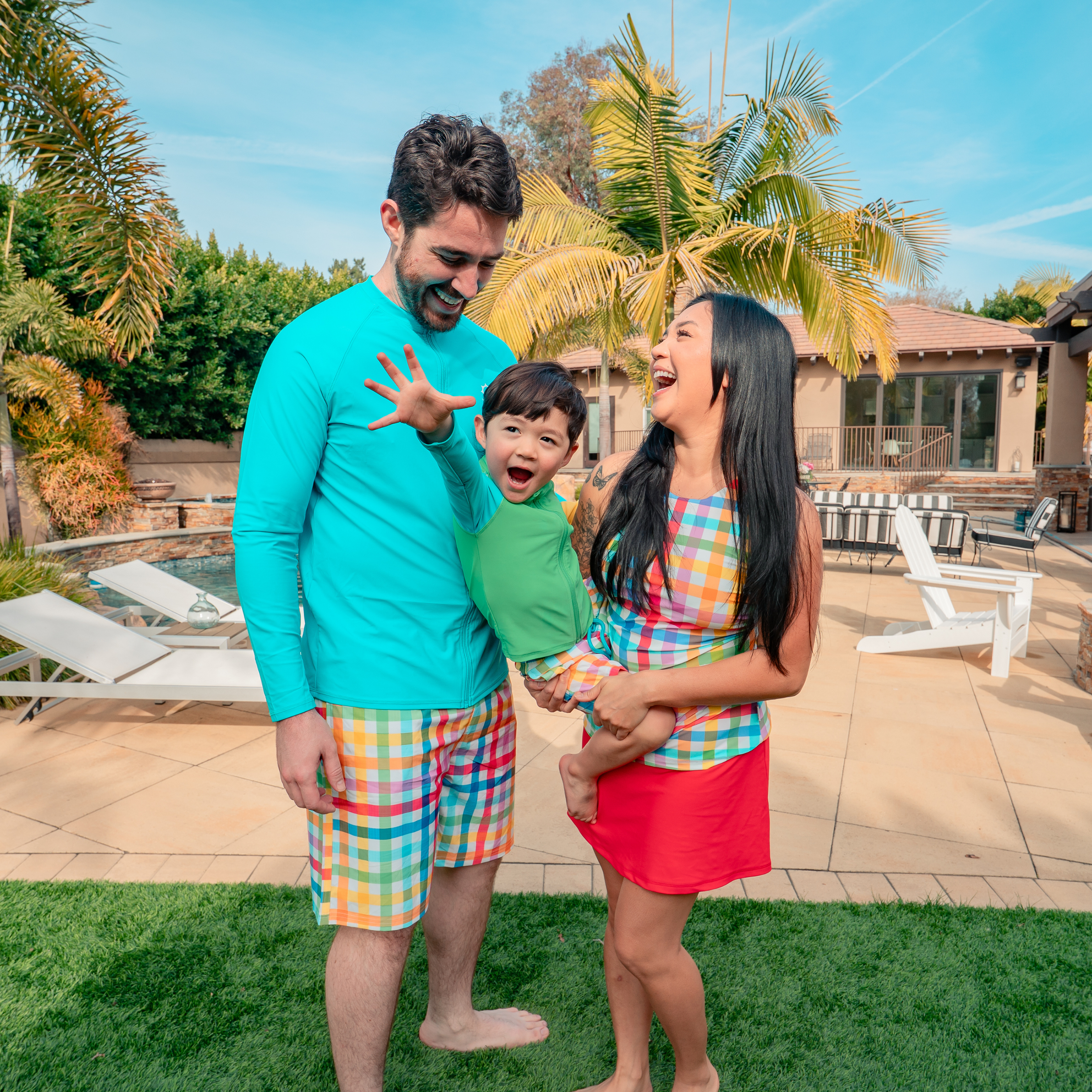 Men's 8" Swim Trunks Boxer Brief Liner | "Picnic Party"-SwimZip UPF 50+ Sun Protective Swimwear & UV Zipper Rash Guards-pos8