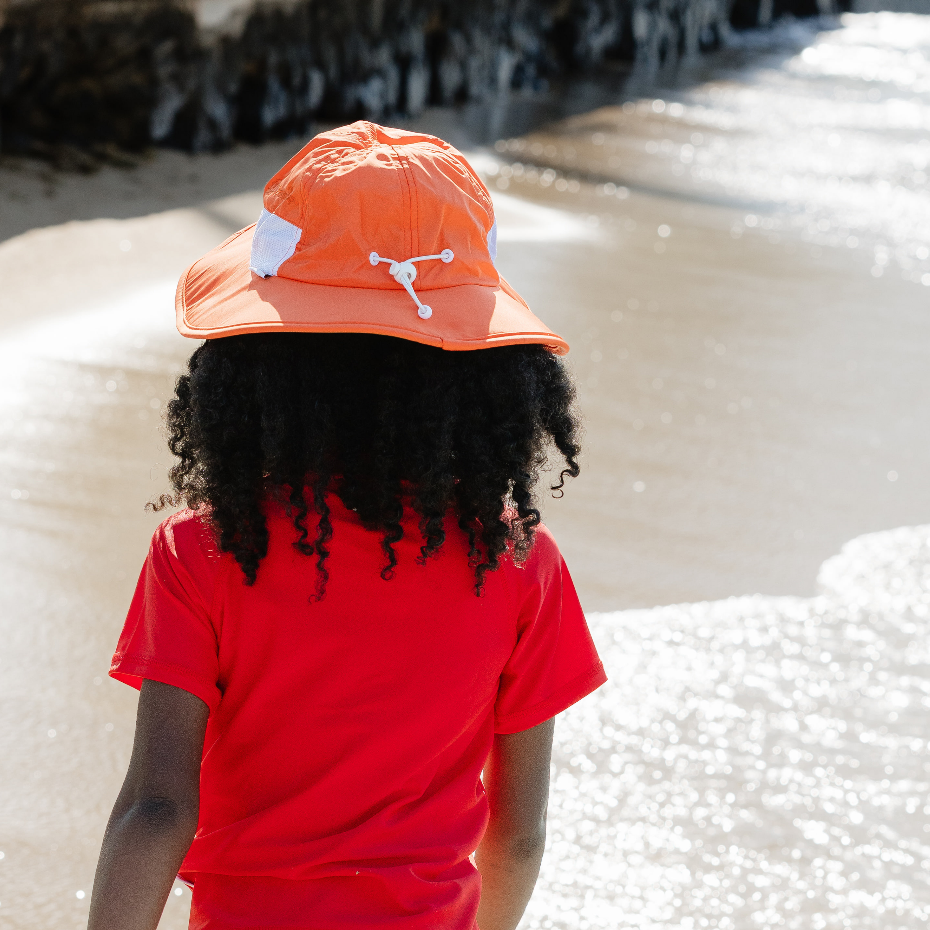 SwimZip Kid's Wide Brim Sun Hat - UPF 50+ Sun Protection - Orange SwimZip Kid's Wide Brim Sun Hat - UPF 50+ Sun Protection - Orange