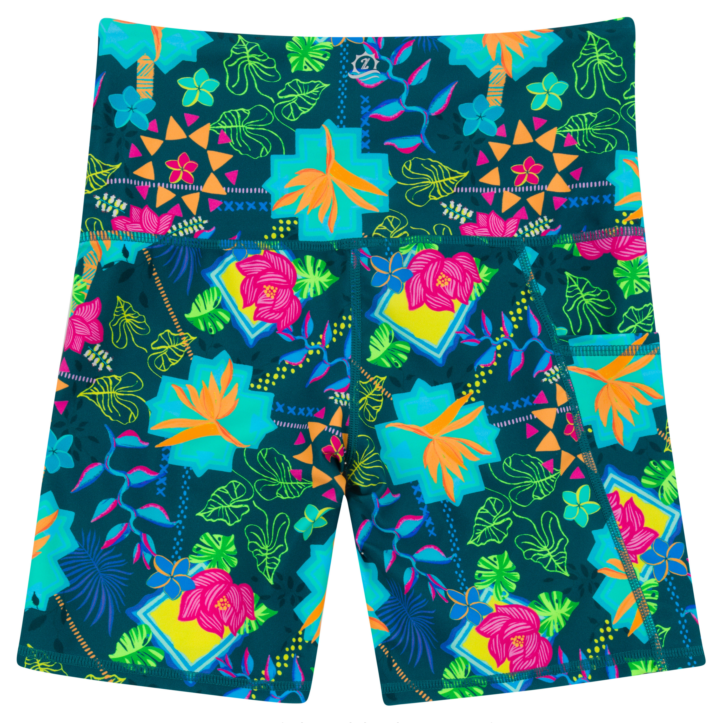 Women's Long Swim Bike Short with Pocket | “Summer Max"-SwimZip UPF 50+ Sun Protective Swimwear & UV Zipper Rash Guards-pos12