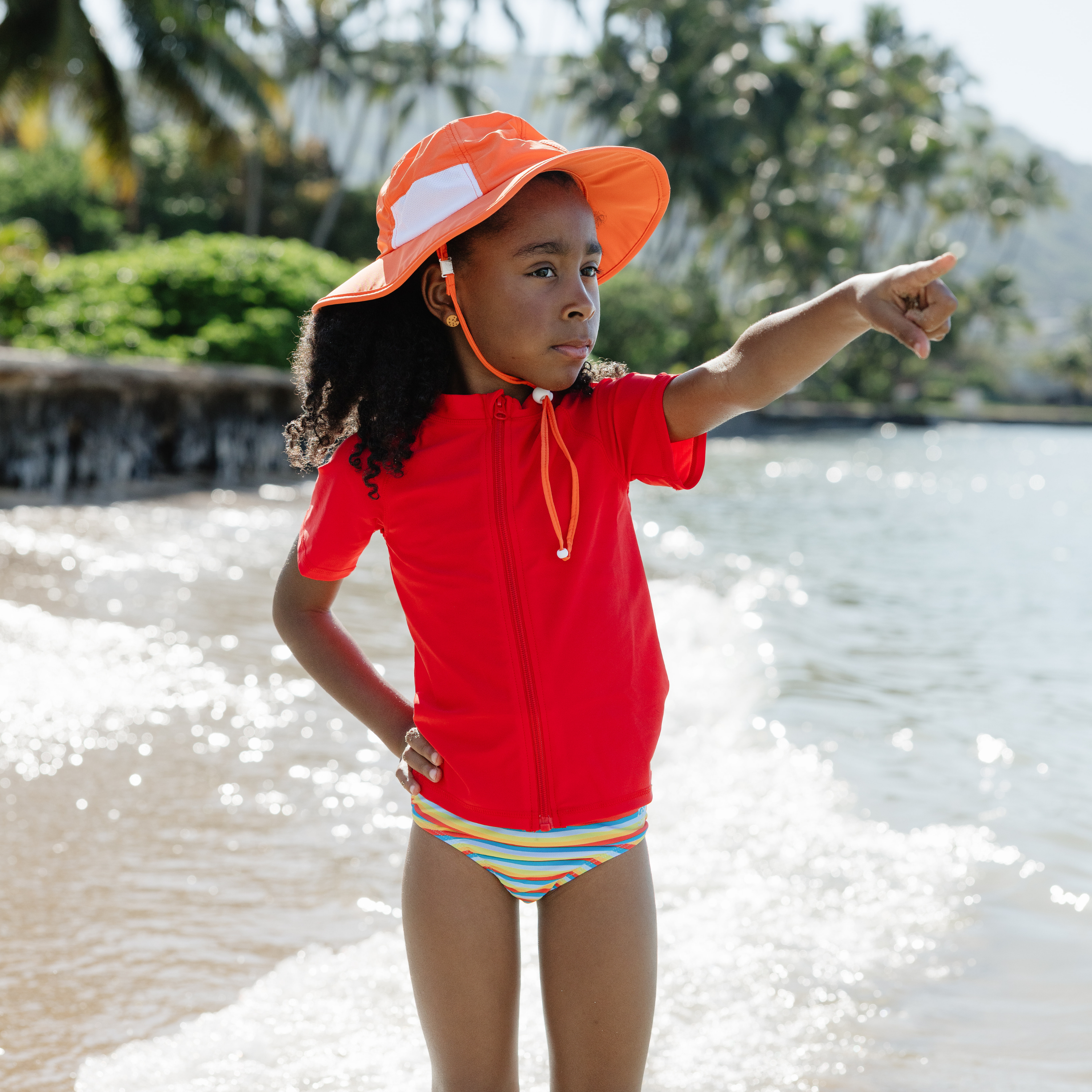 Kids Short Sleeve Zipper Rash Guard Swim Shirt | “Red”-SwimZip UPF 50+ Sun Protective Swimwear & UV Zipper Rash Guards-pos10