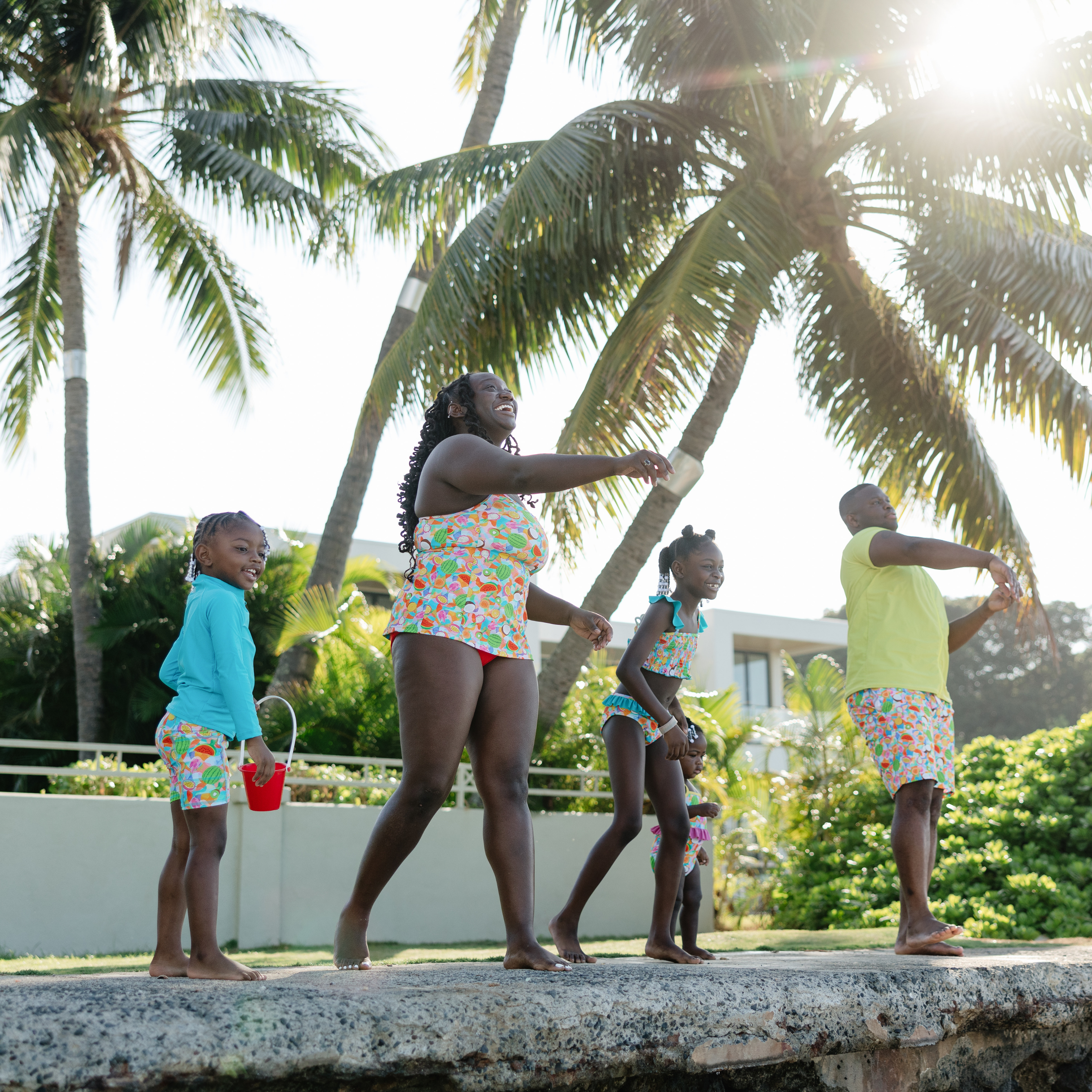 Girls Smocked Bikini (2 Piece) - "Fruit Salad"-SwimZip UPF 50+ Sun Protective Swimwear & UV Zipper Rash Guards-pos8