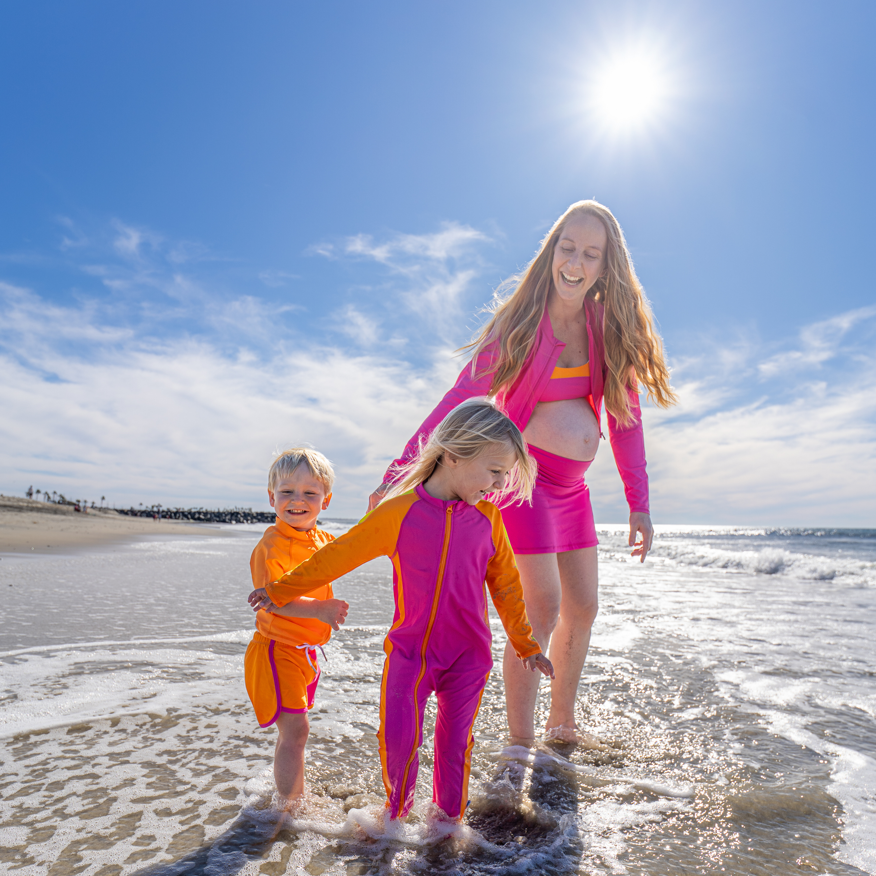 Kids Swim Track Shorts | "Surge"-SwimZip UPF 50+ Sun Protective Swimwear & UV Zipper Rash Guards-pos11