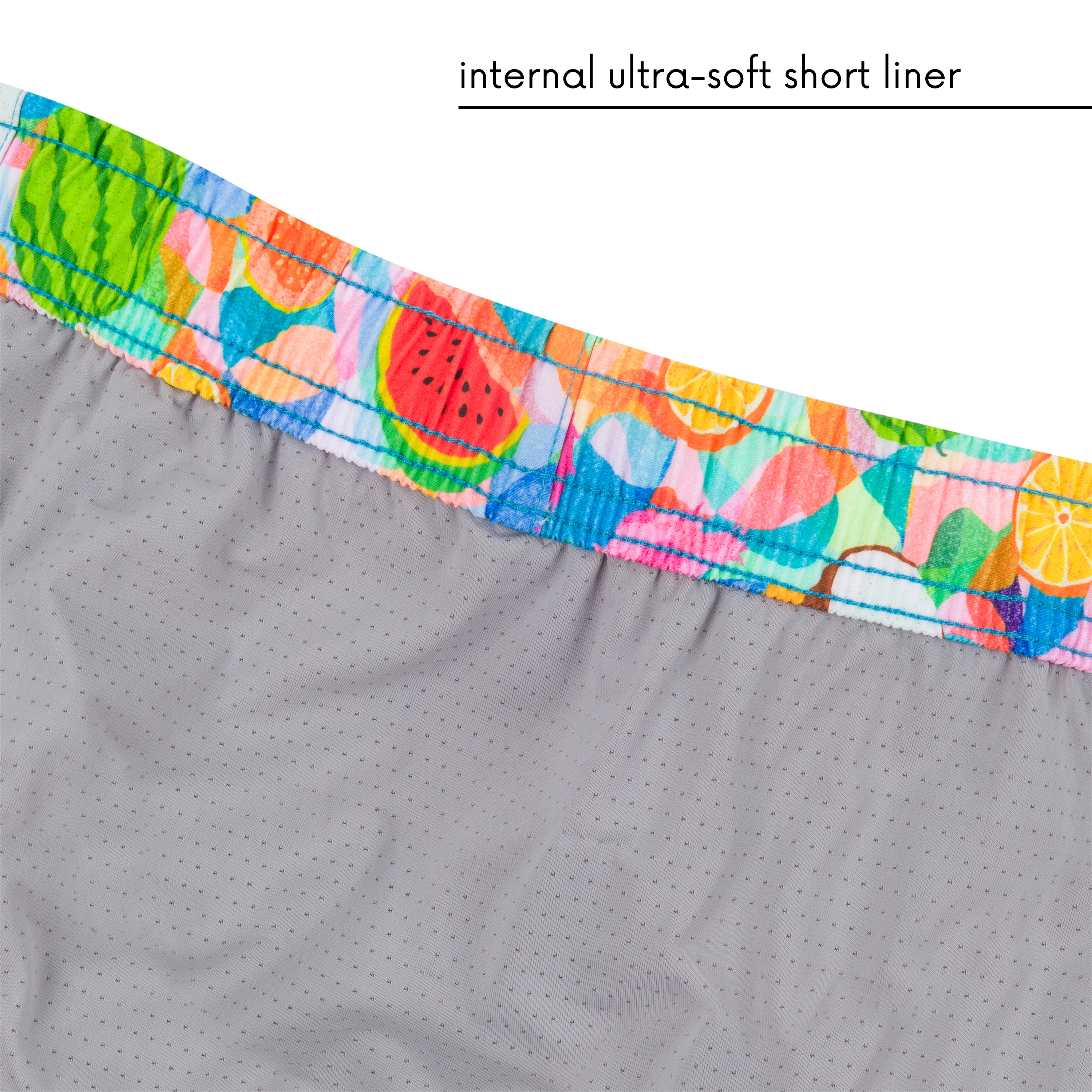 Boys Long Sleeve Zipper Rash Guard and Swim Trunk Set | "Fruit Salad"-SwimZip UPF 50+ Sun Protective Swimwear & UV Zipper Rash Guards-pos6