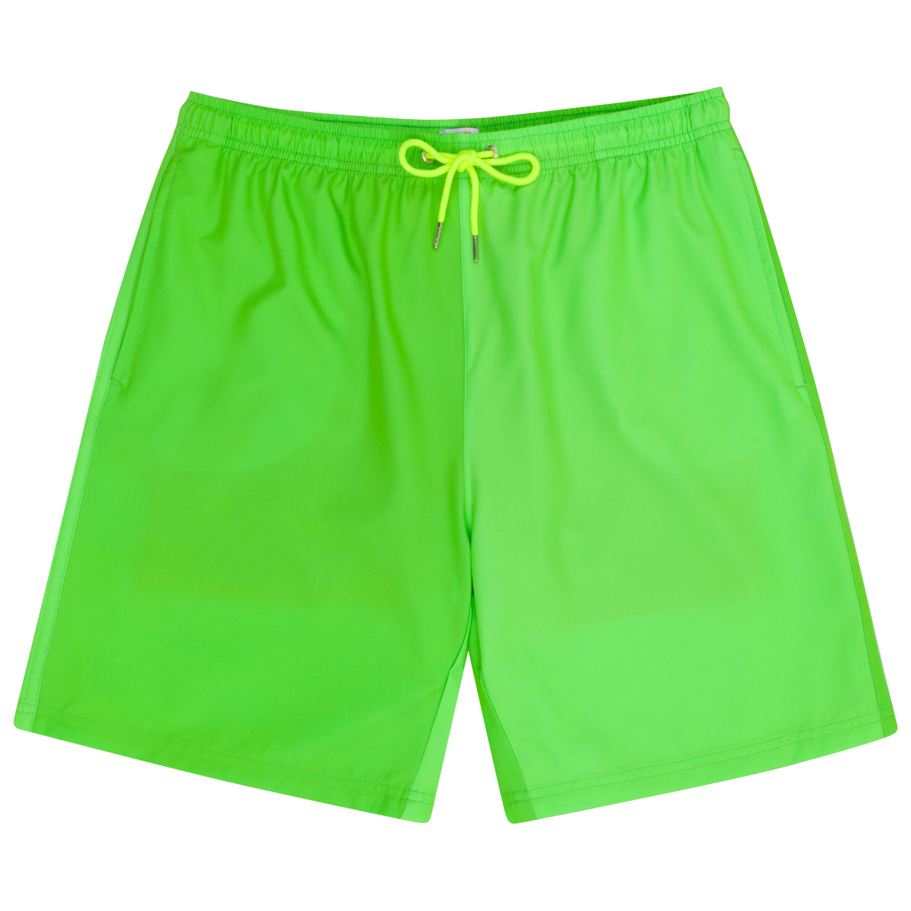 Men's 8" Swim Trunks Boxer Brief Liner | "Neon Green"-S-Neon Green-SwimZip UPF 50+ Sun Protective Swimwear & UV Zipper Rash Guards-pos1