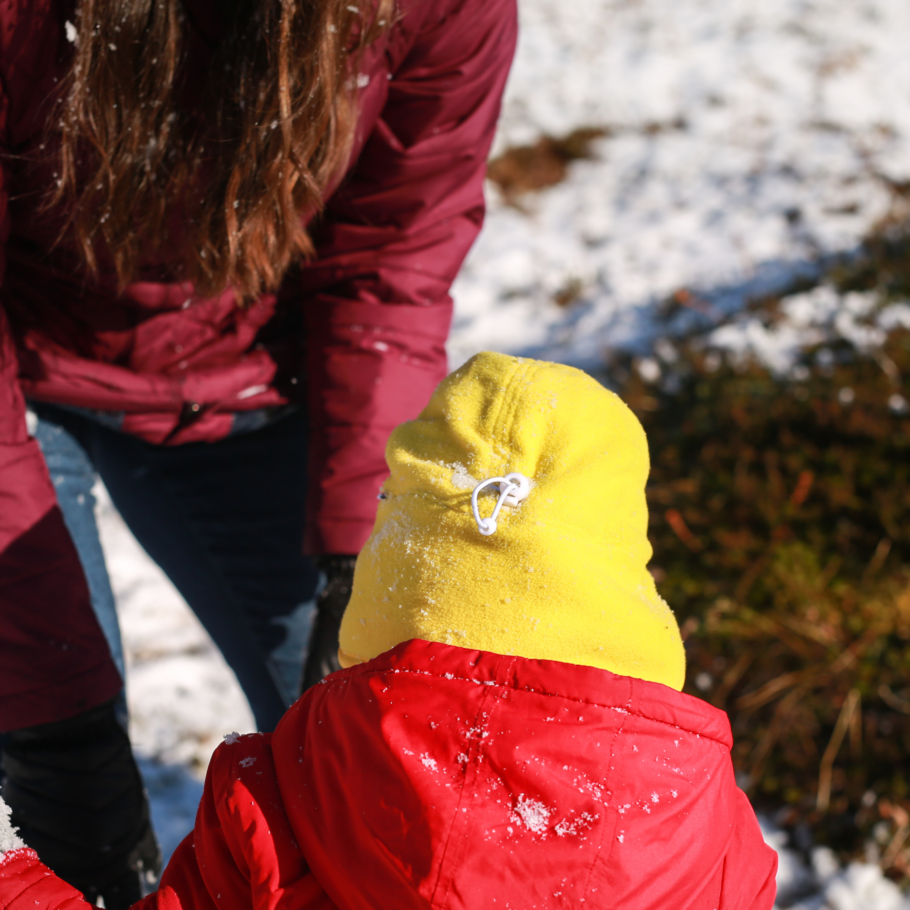 Kids Frosty Fleece Winter Flap Hat - Radiant Yellow-SwimZip UPF 50+ Sun Protective Swimwear & UV Zipper Rash Guards-pos7