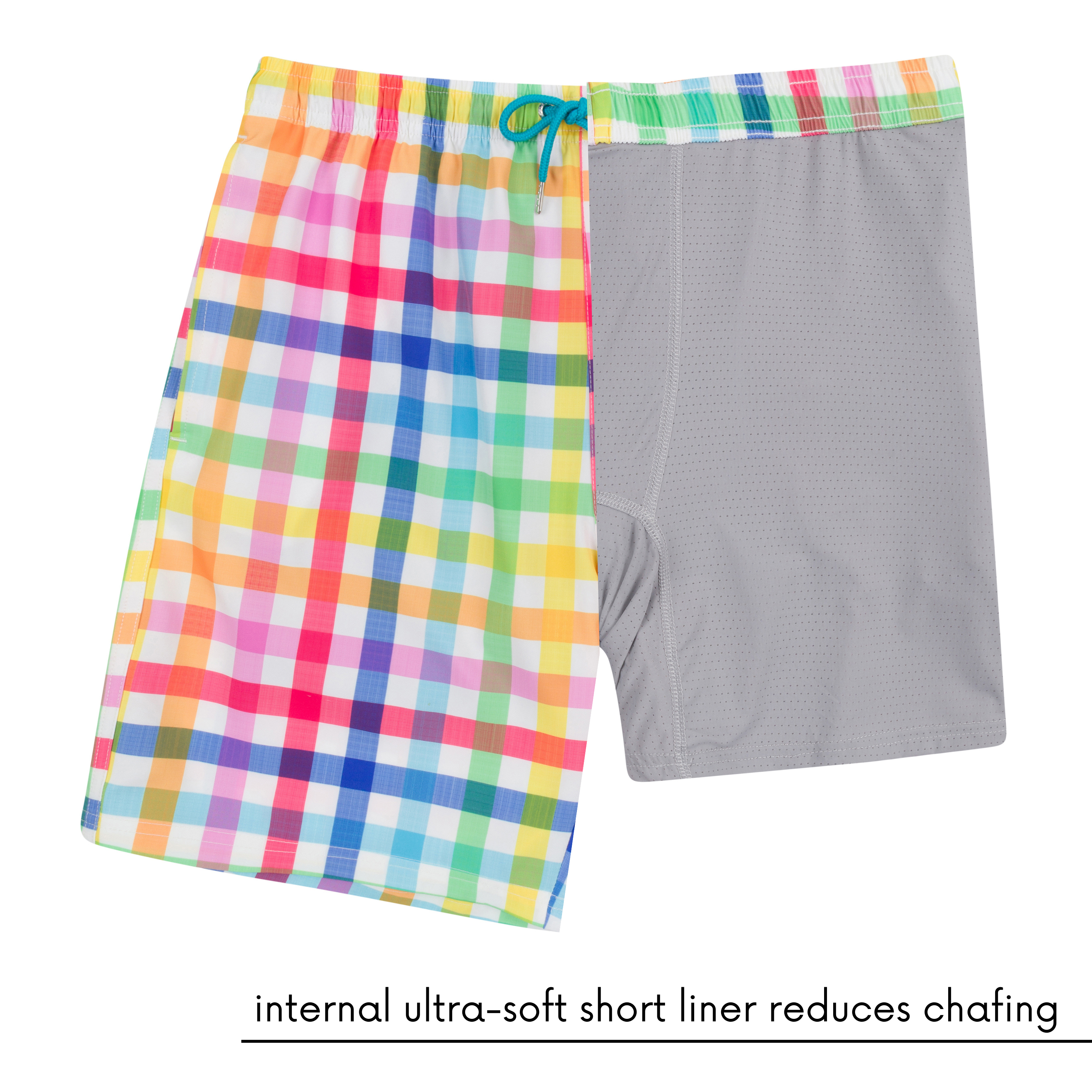 Men's 8" Swim Trunks Boxer Brief Liner | "Picnic Party"-SwimZip UPF 50+ Sun Protective Swimwear & UV Zipper Rash Guards-pos6