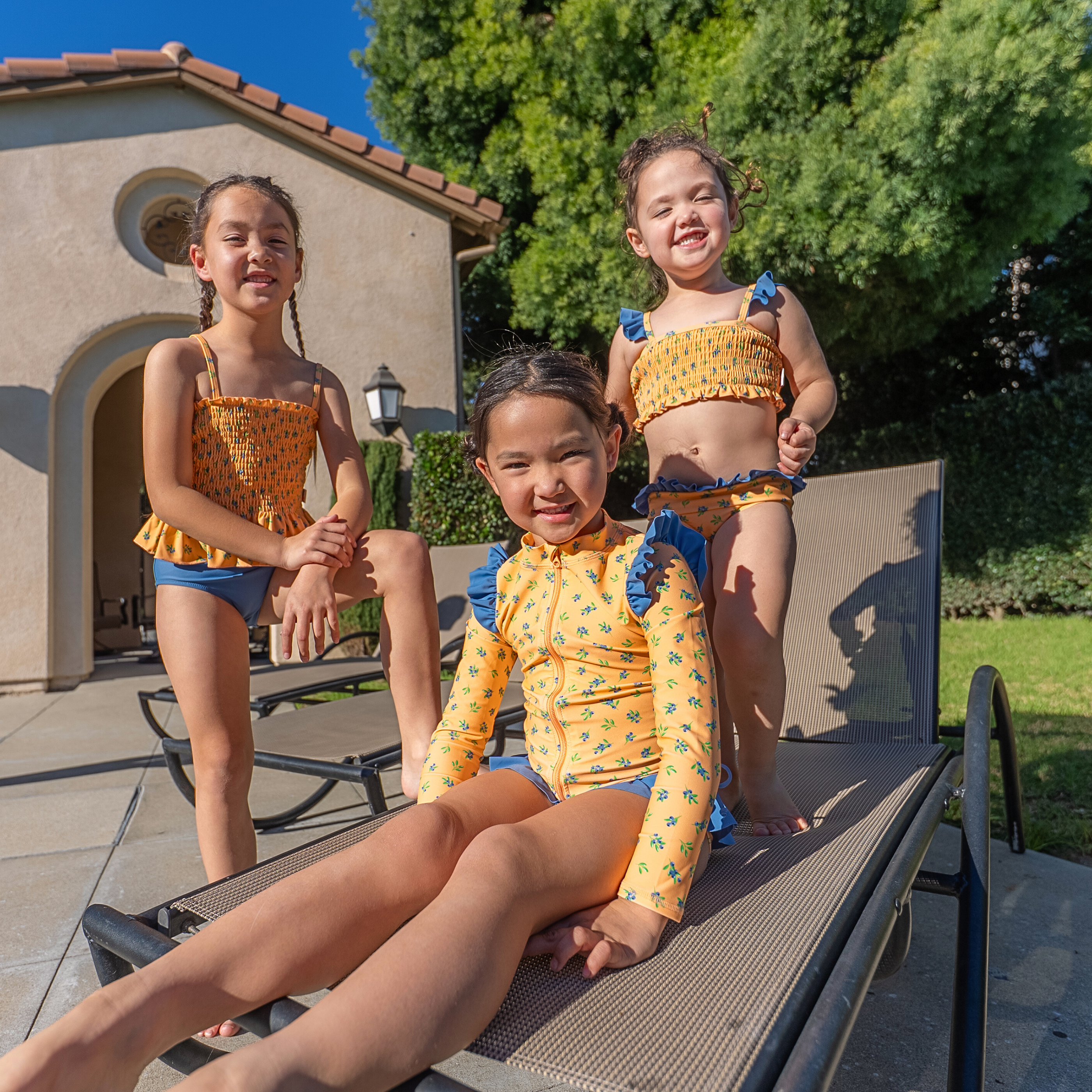 Girls Smocked Bikini (2 Piece) - "Berry Bliss"-SwimZip UPF 50+ Sun Protective Swimwear & UV Zipper Rash Guards-pos9