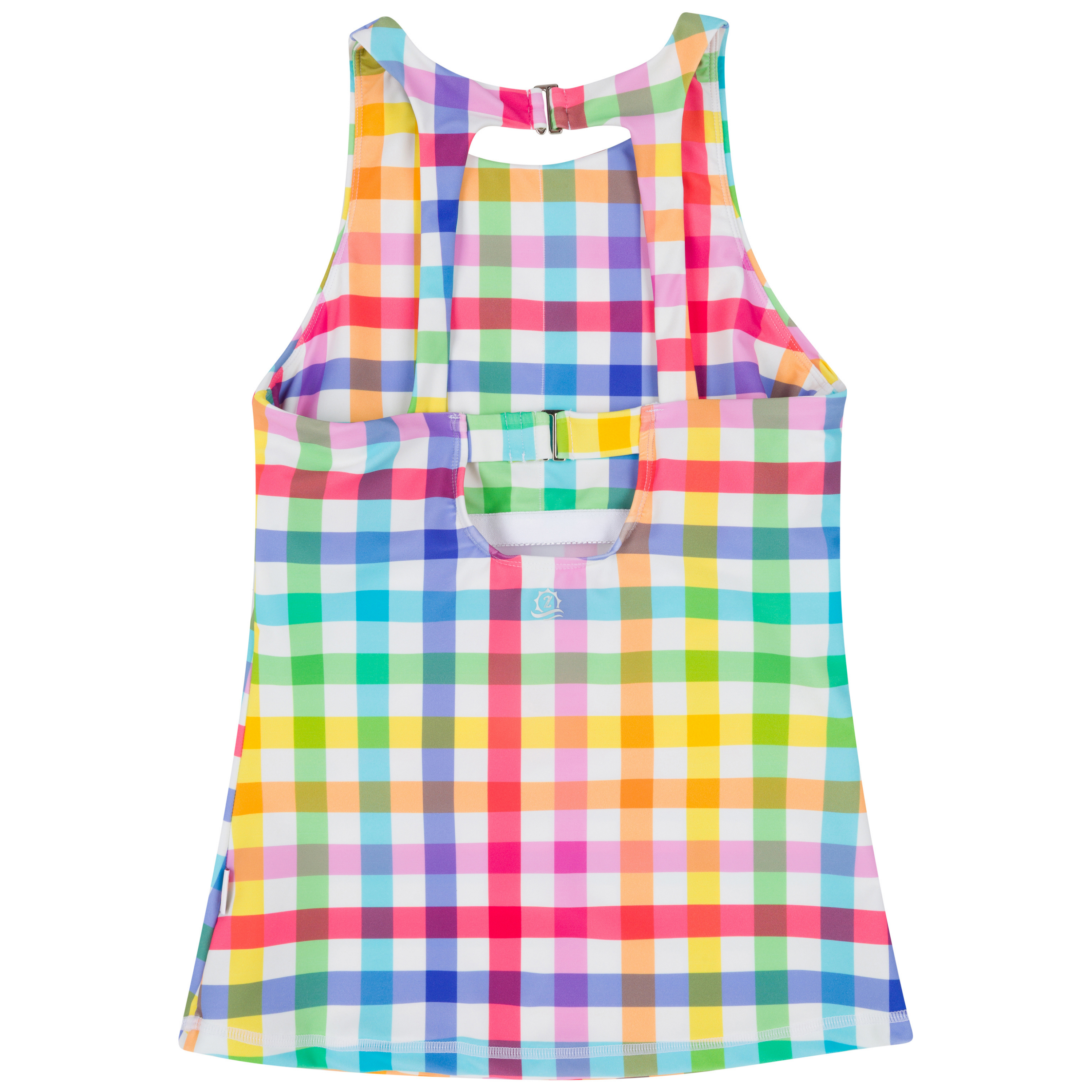 Women’s High Neck Fitted Tankini Top | “Picnic Party"-SwimZip UPF 50+ Sun Protective Swimwear & UV Zipper Rash Guards-pos9