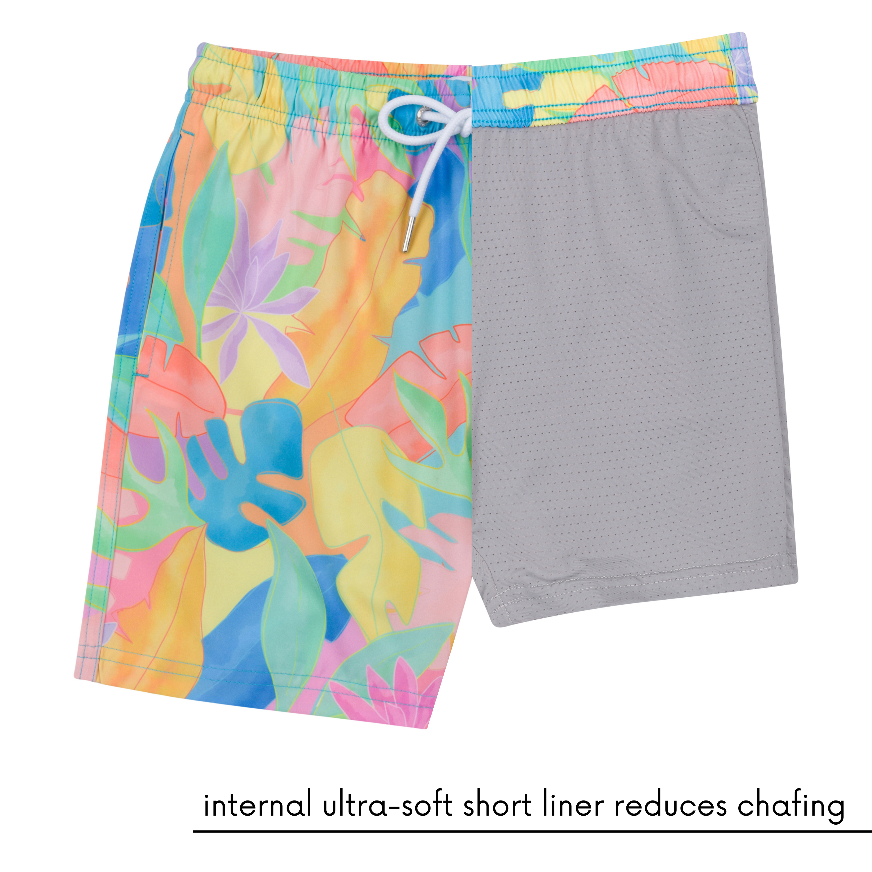 Boys Swim Trunks Boxer Brief Liner (sizes 6-14) | “Vibrant Vacay"-SwimZip UPF 50+ Sun Protective Swimwear & UV Zipper Rash Guards-pos4