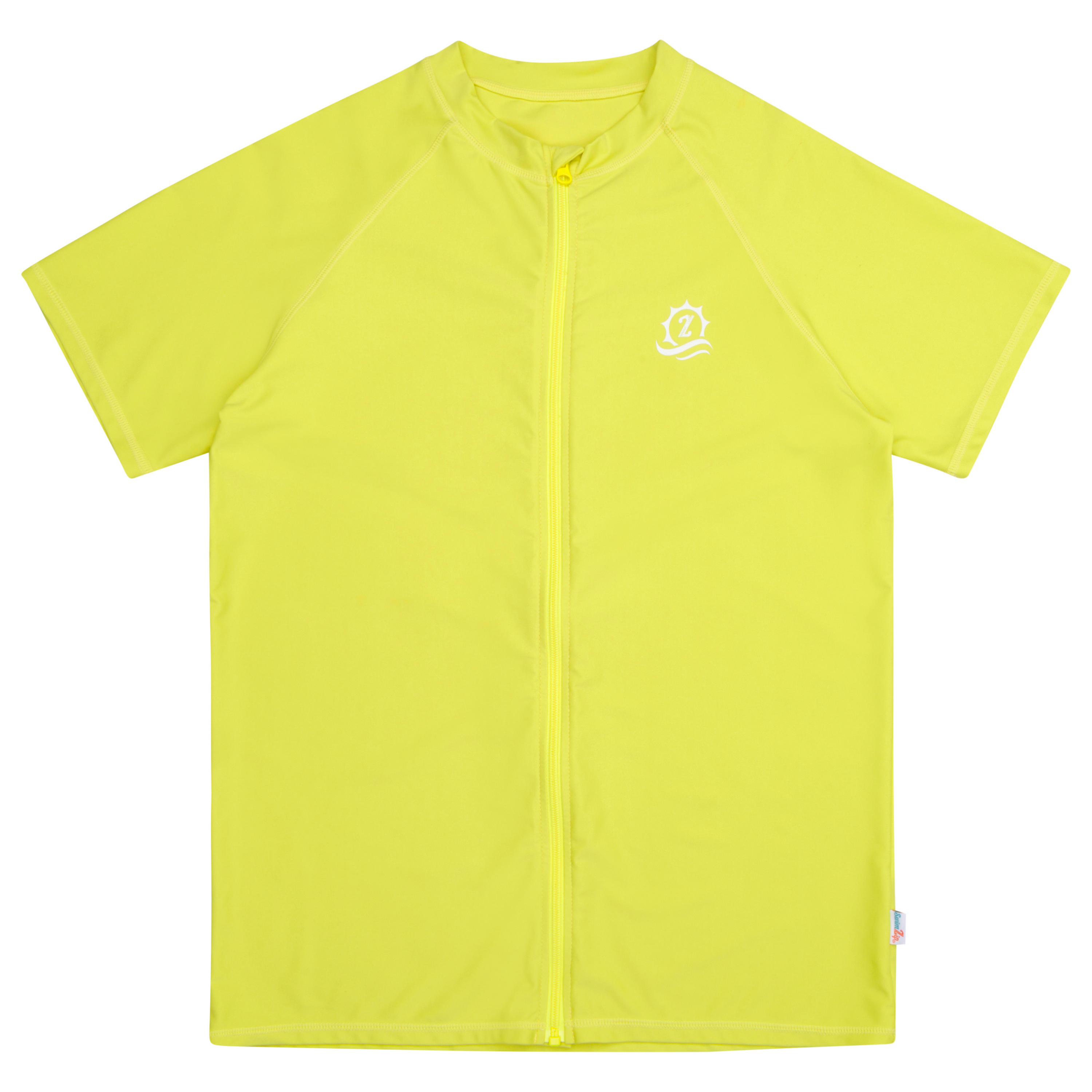Men's Short Sleeve Rash Guard | “Sulphur Yellow”-S-Sulphur Yellow-SwimZip UPF 50+ Sun Protective Swimwear & UV Zipper Rash Guards-pos1