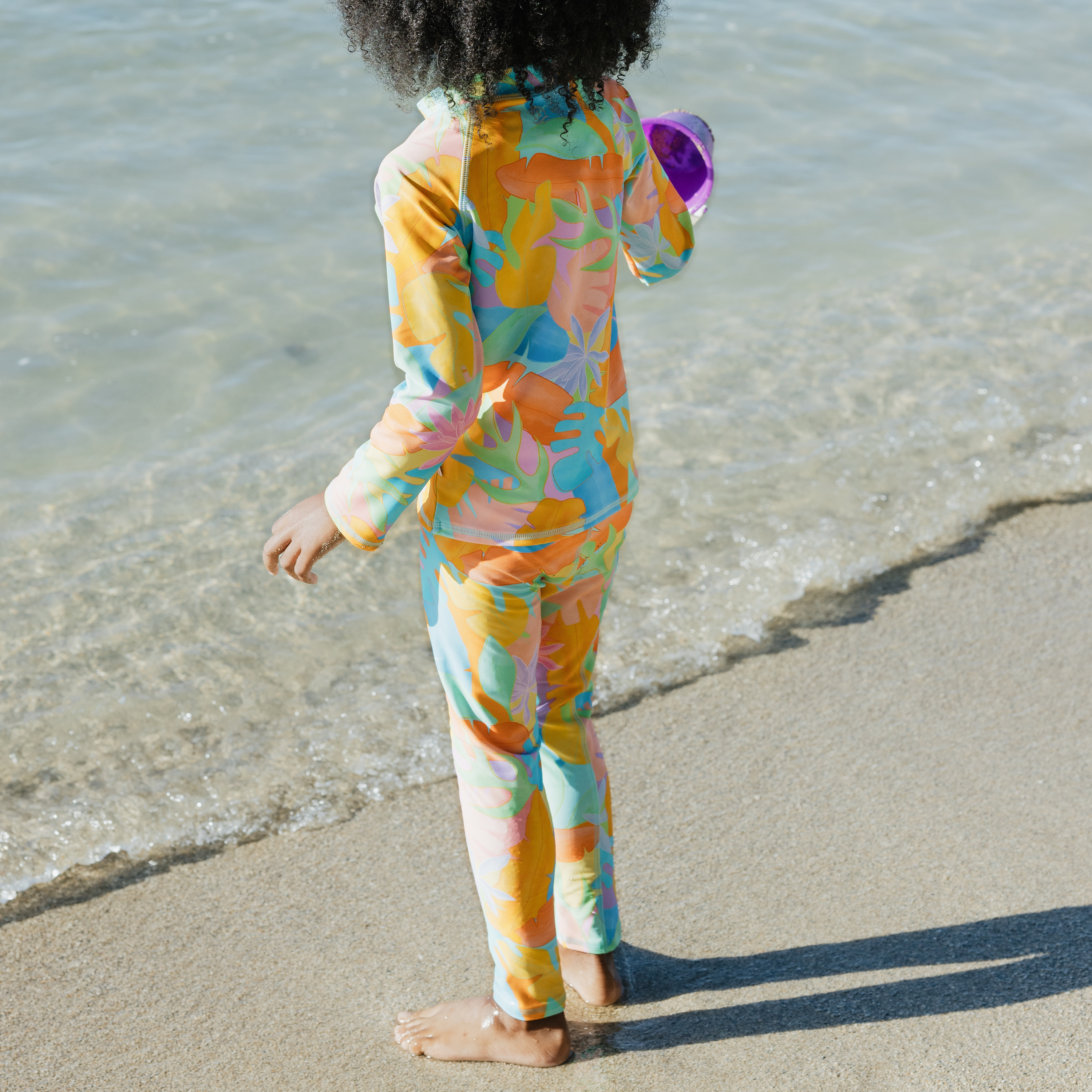 Kids Swim Pants | "Vibrant Vacay"-SwimZip UPF 50+ Sun Protective Swimwear & UV Zipper Rash Guards-pos5