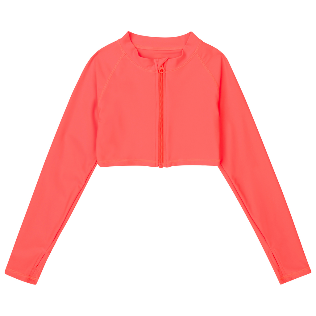 Girls Long Sleeve Crop Rash Guard | 