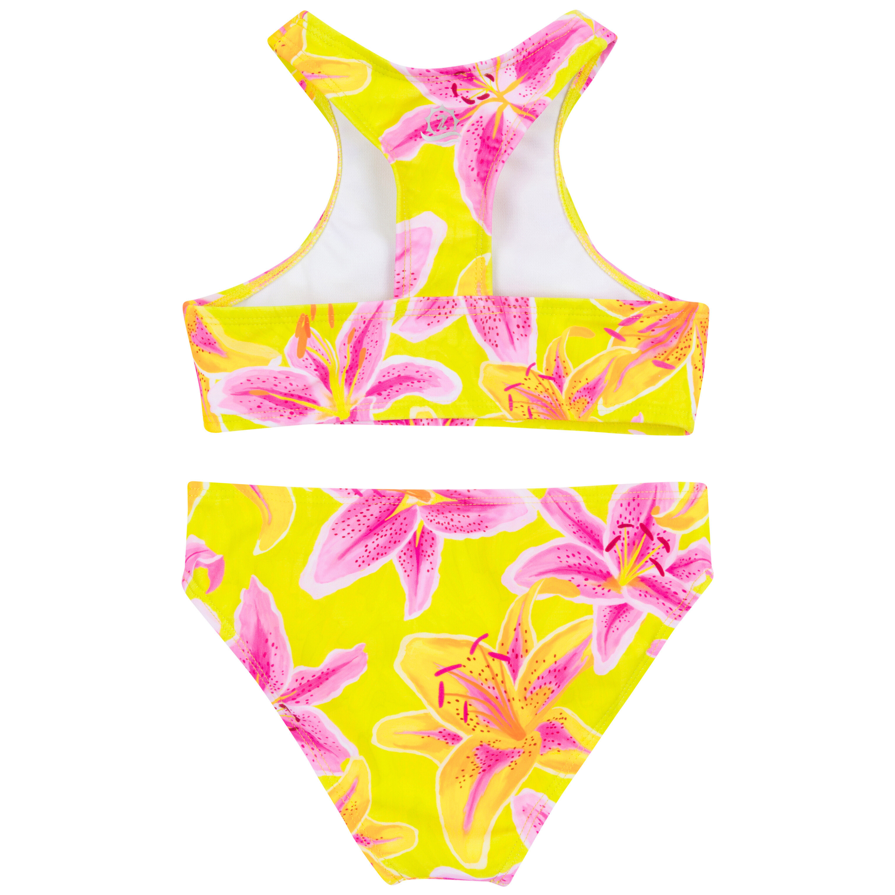 Girls Halter Top Bikini Set (2 Piece) | "Floral Takeover"-SwimZip UPF 50+ Sun Protective Swimwear & UV Zipper Rash Guards-pos9
