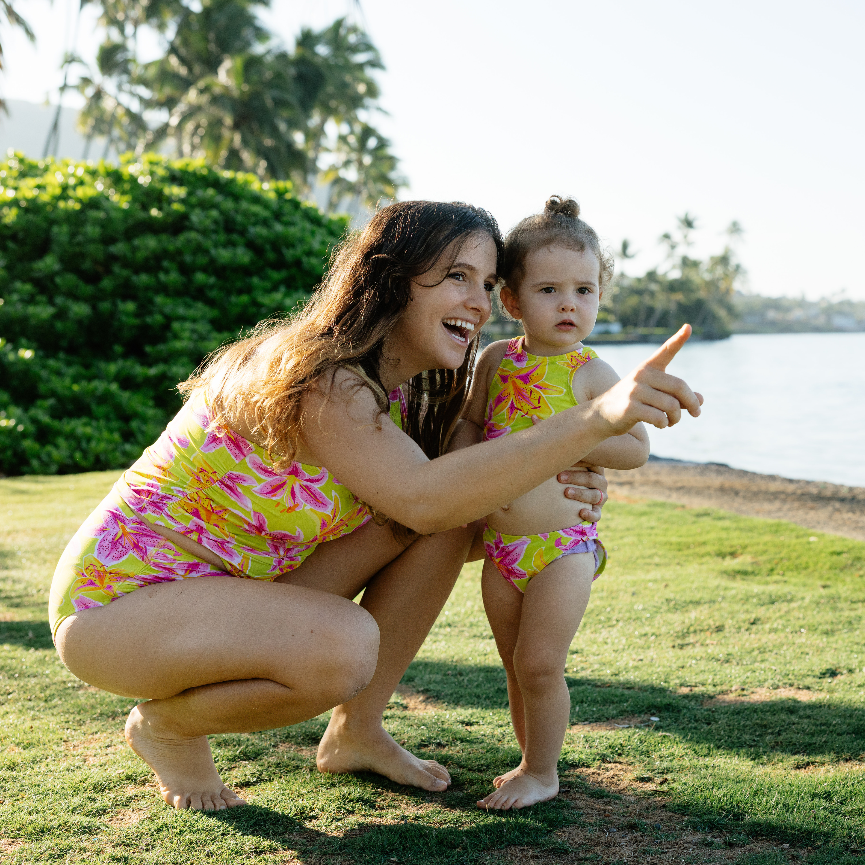 Women’s One Shoulder Crop Tankini Top | “Floral Takeover"-SwimZip UPF 50+ Sun Protective Swimwear & UV Zipper Rash Guards-pos9
