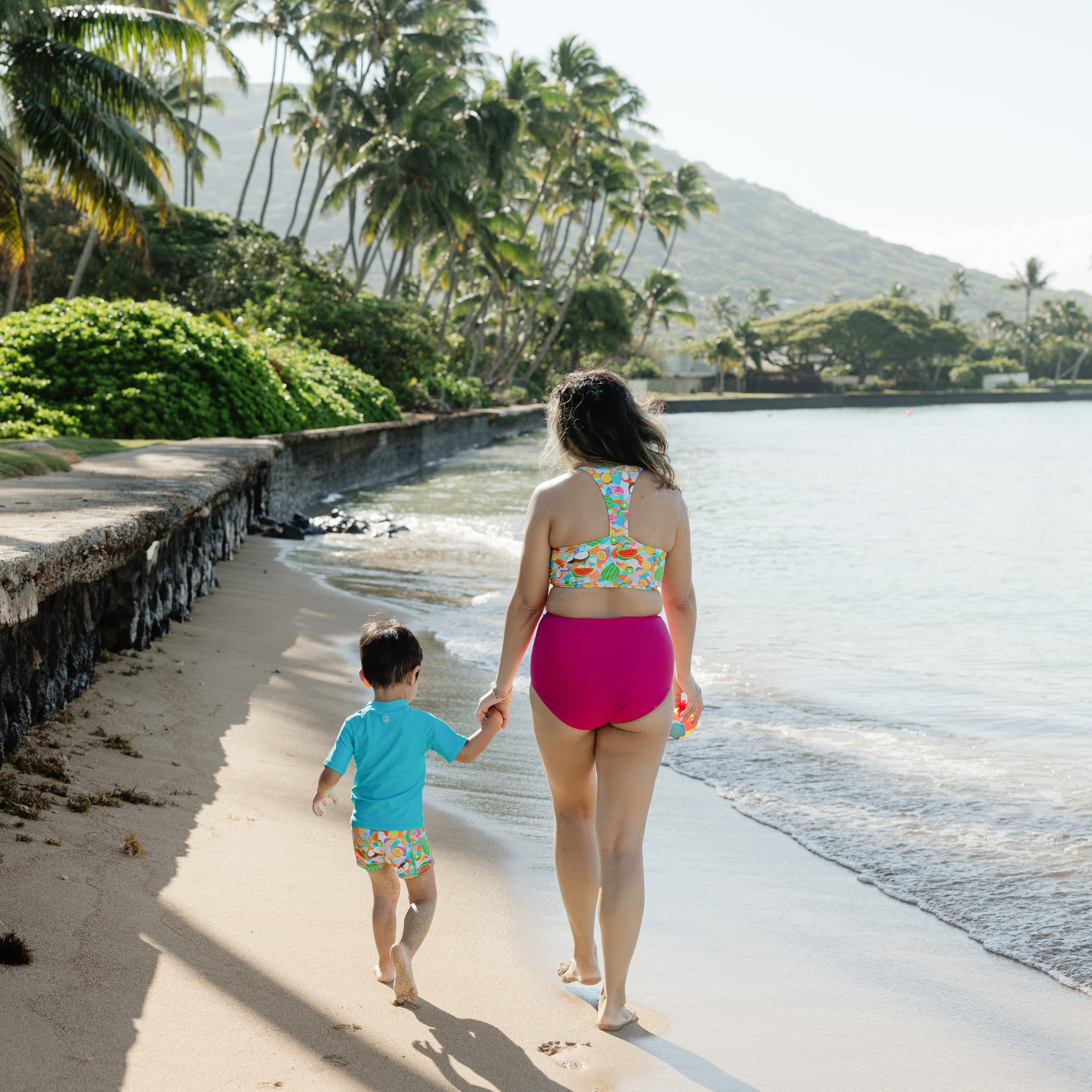 Kids Euro Swim Shorties | "Fruit Salad"-SwimZip UPF 50+ Sun Protective Swimwear & UV Zipper Rash Guards-pos9