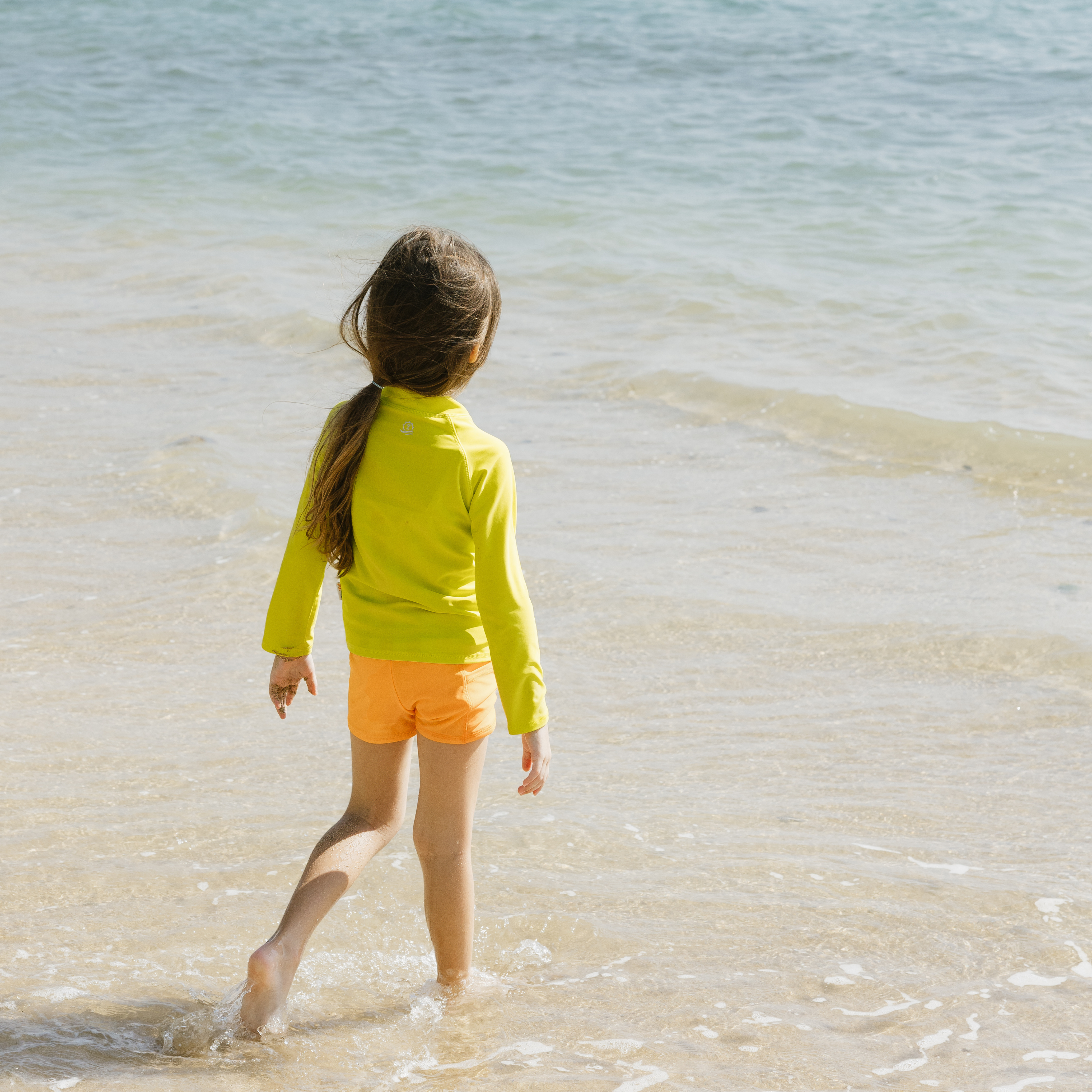 Kids Euro Swim Shorties | "Orange"-SwimZip UPF 50+ Sun Protective Swimwear & UV Zipper Rash Guards-pos7