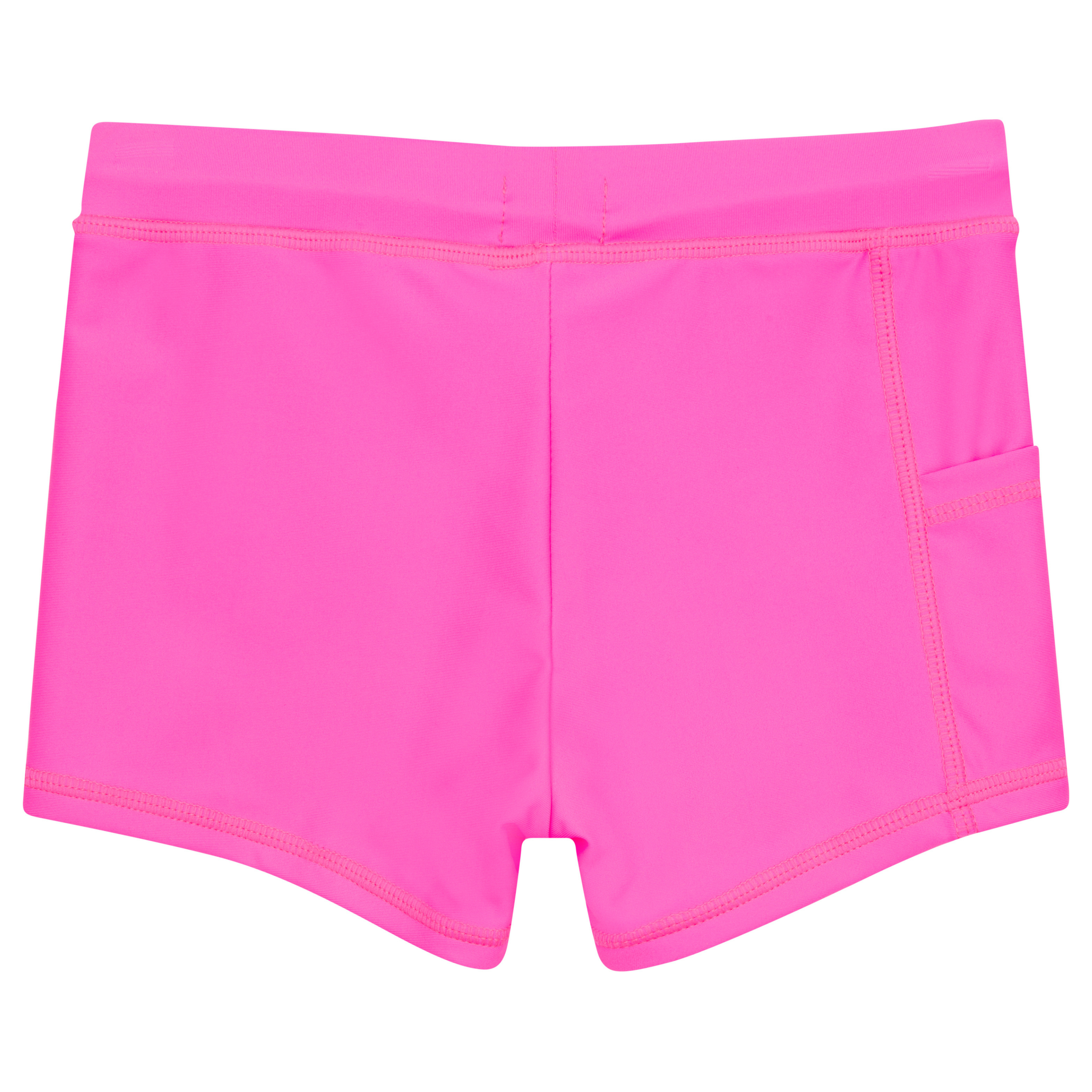 Kids Euro Swim Shorties | "Neon Pink"-SwimZip UPF 50+ Sun Protective Swimwear & UV Zipper Rash Guards-pos12