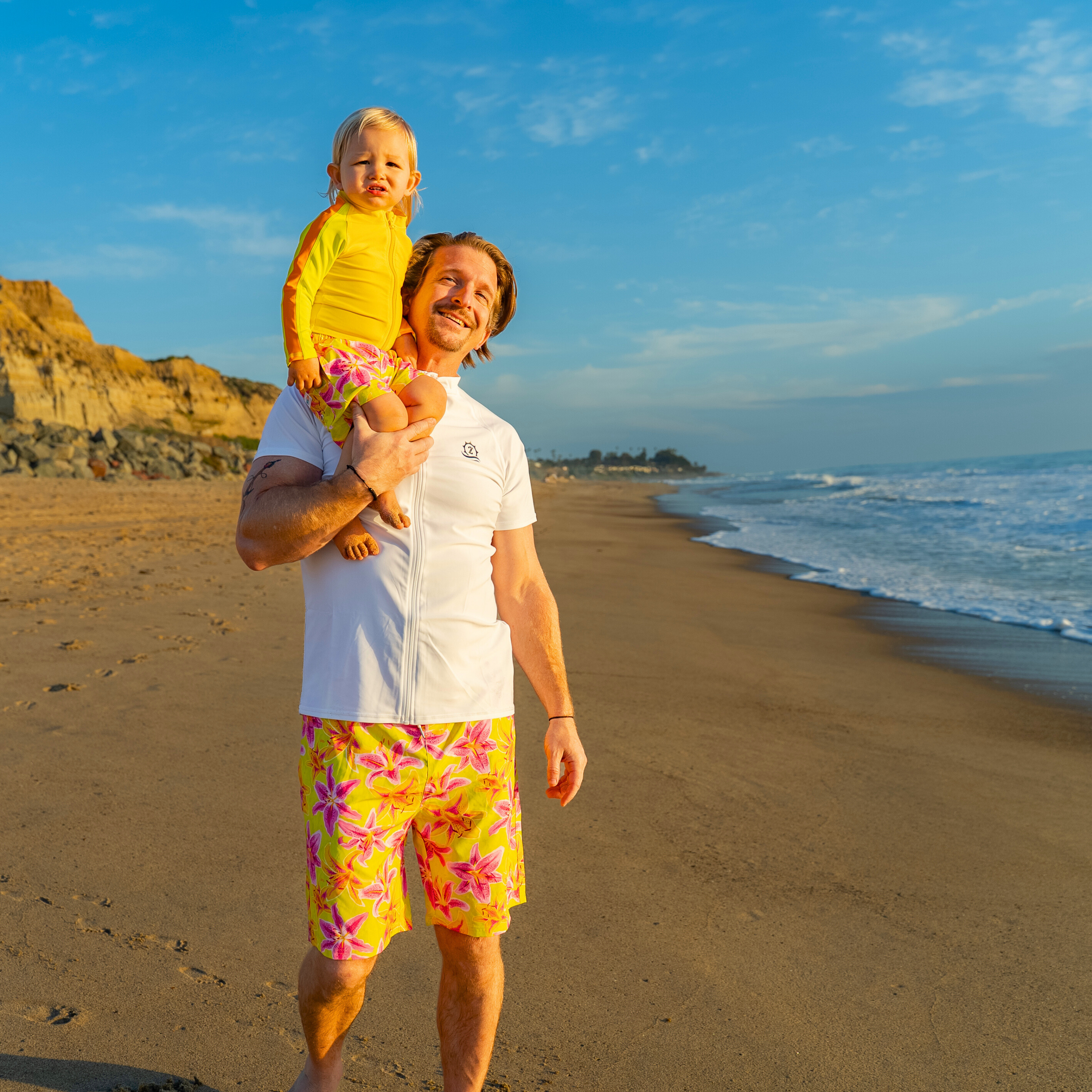Men's 8" Swim Trunks Boxer Brief Liner | "Floral Takeover"-SwimZip UPF 50+ Sun Protective Swimwear & UV Zipper Rash Guards-pos9