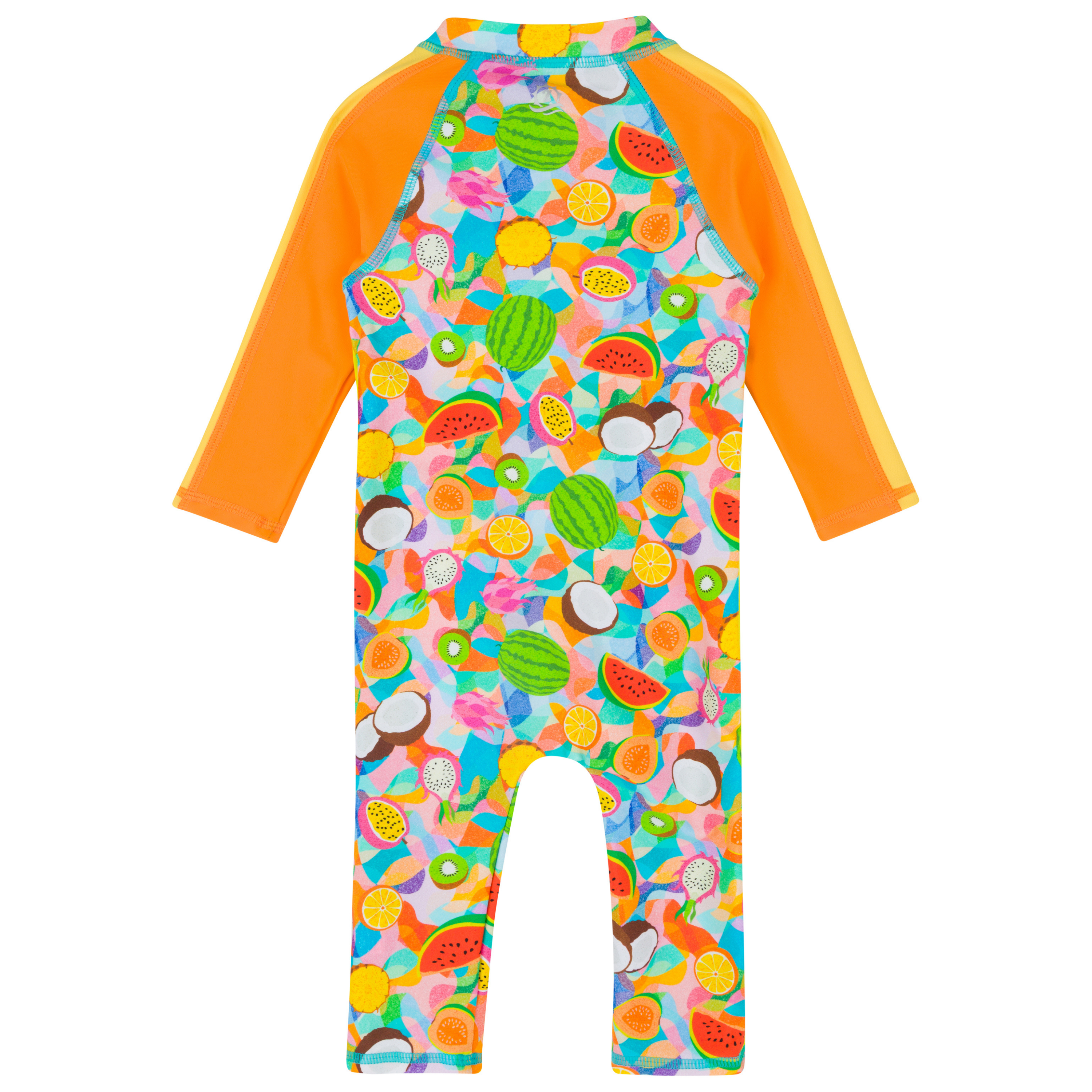Sunsuit - Long Sleeve Romper Swimsuit | "Fruit Salad"-SwimZip UPF 50+ Sun Protective Swimwear & UV Zipper Rash Guards-pos10