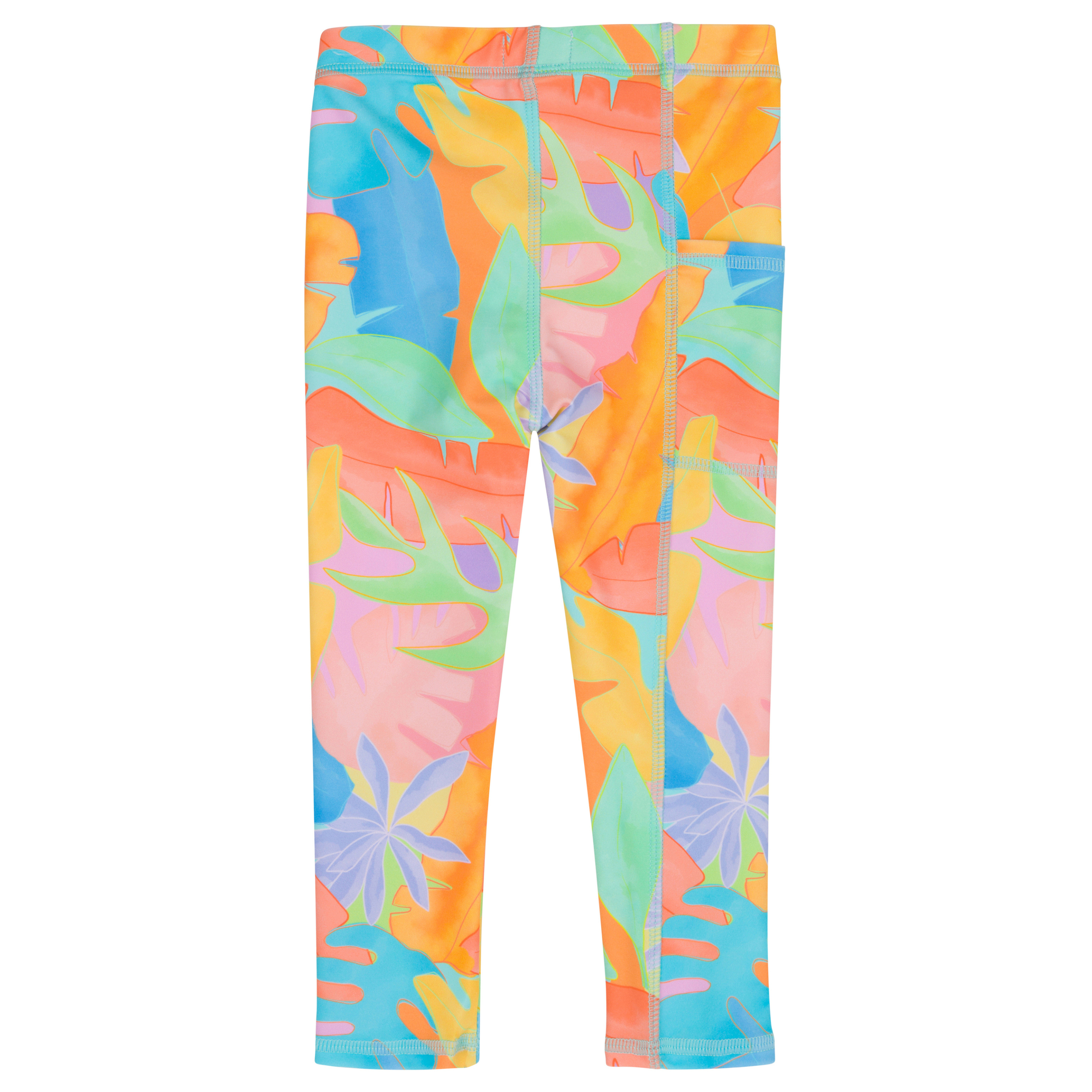 Kids Swim Pants | "Vibrant Vacay"-SwimZip UPF 50+ Sun Protective Swimwear & UV Zipper Rash Guards-pos6