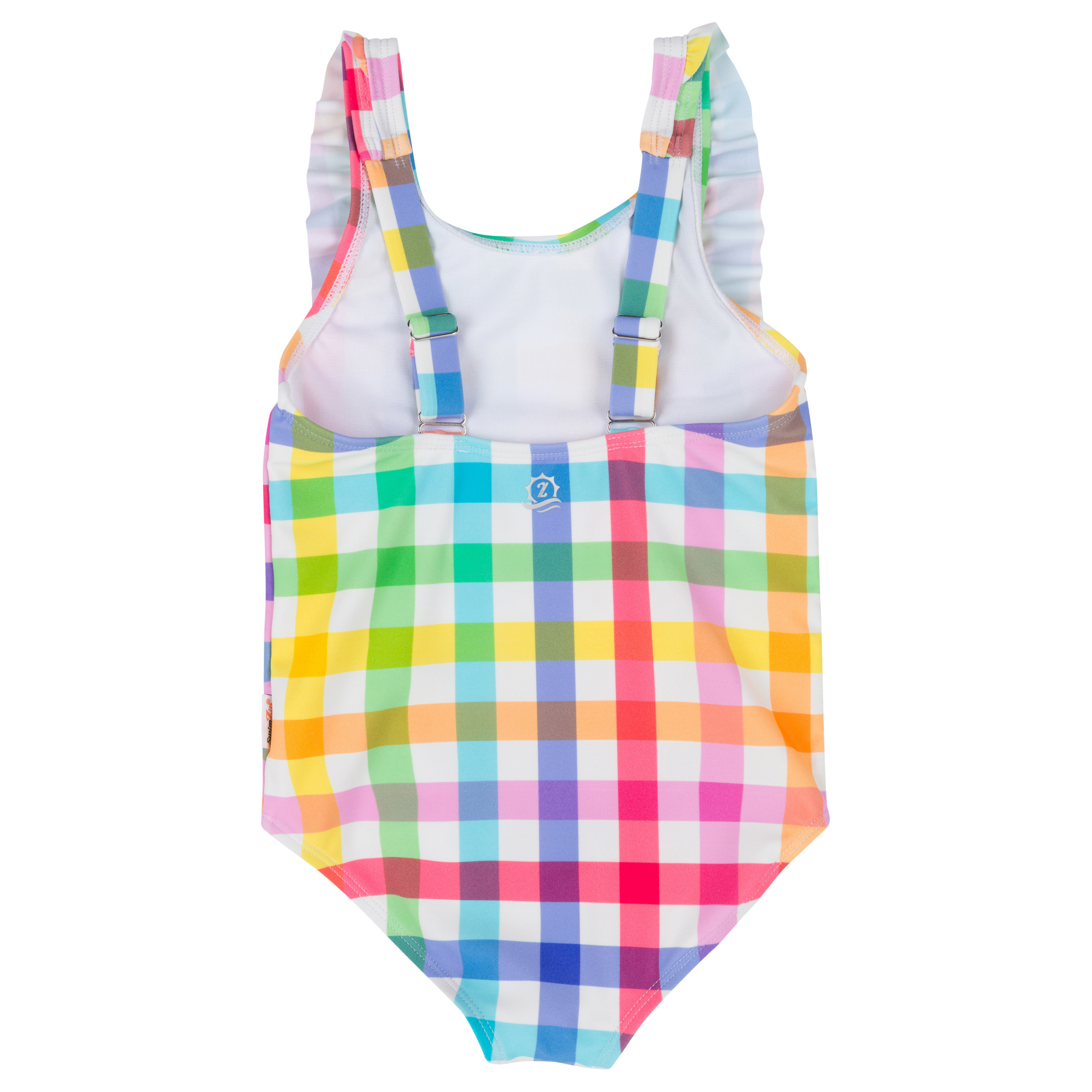 Girls Ruffle One-Piece Swimsuit | "Picnic Party"-SwimZip UPF 50+ Sun Protective Swimwear & UV Zipper Rash Guards-pos13