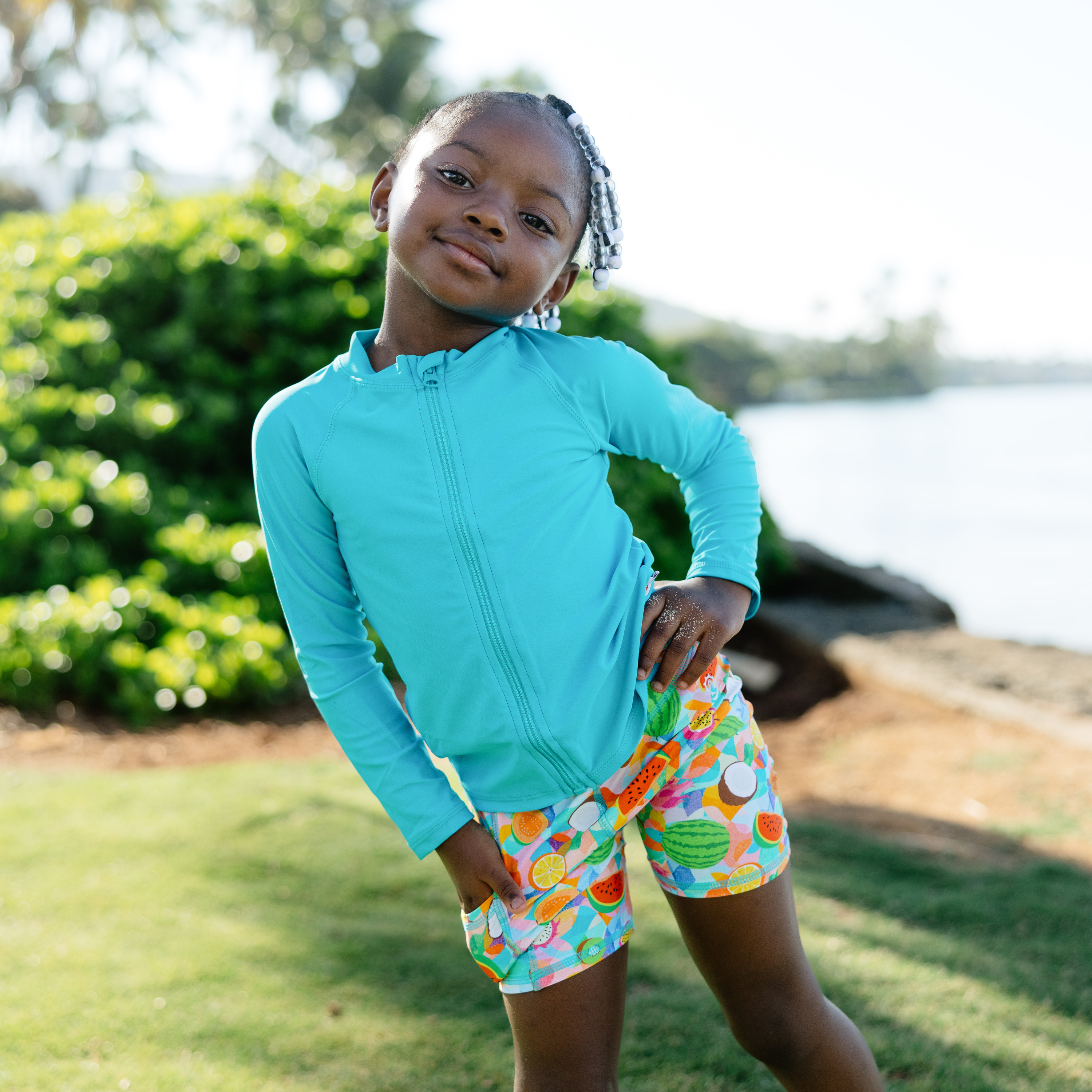 Kids Jammers Swim Shorts | "Fruit Salad"-SwimZip UPF 50+ Sun Protective Swimwear & UV Zipper Rash Guards-pos11