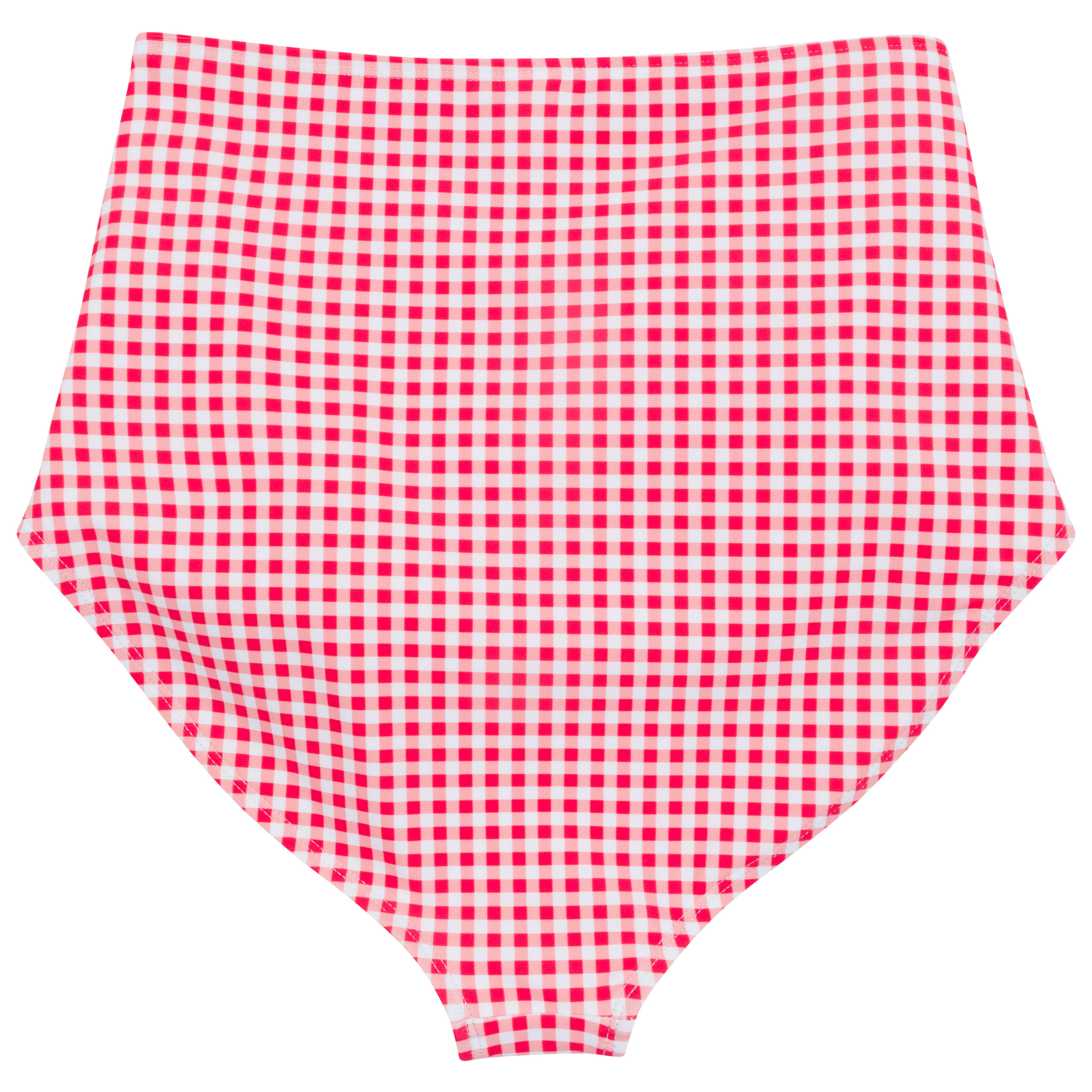 Women's High Waist Bikini Bottoms Ruched | "Red Gingham"-SwimZip UPF 50+ Sun Protective Swimwear & UV Zipper Rash Guards-pos14
