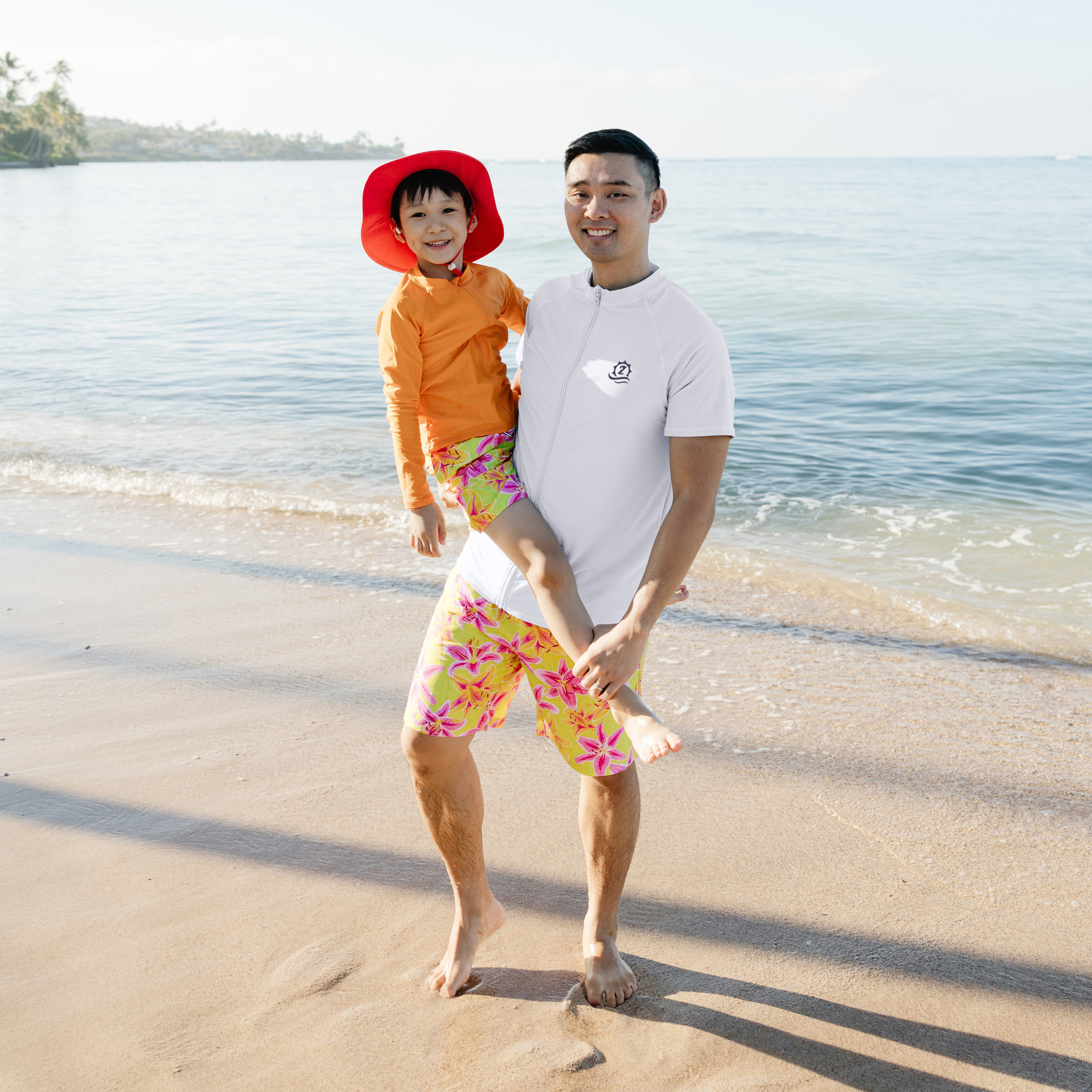 Men's 8" Swim Trunks Boxer Brief Liner | "Floral Takeover"-SwimZip UPF 50+ Sun Protective Swimwear & UV Zipper Rash Guards-pos10