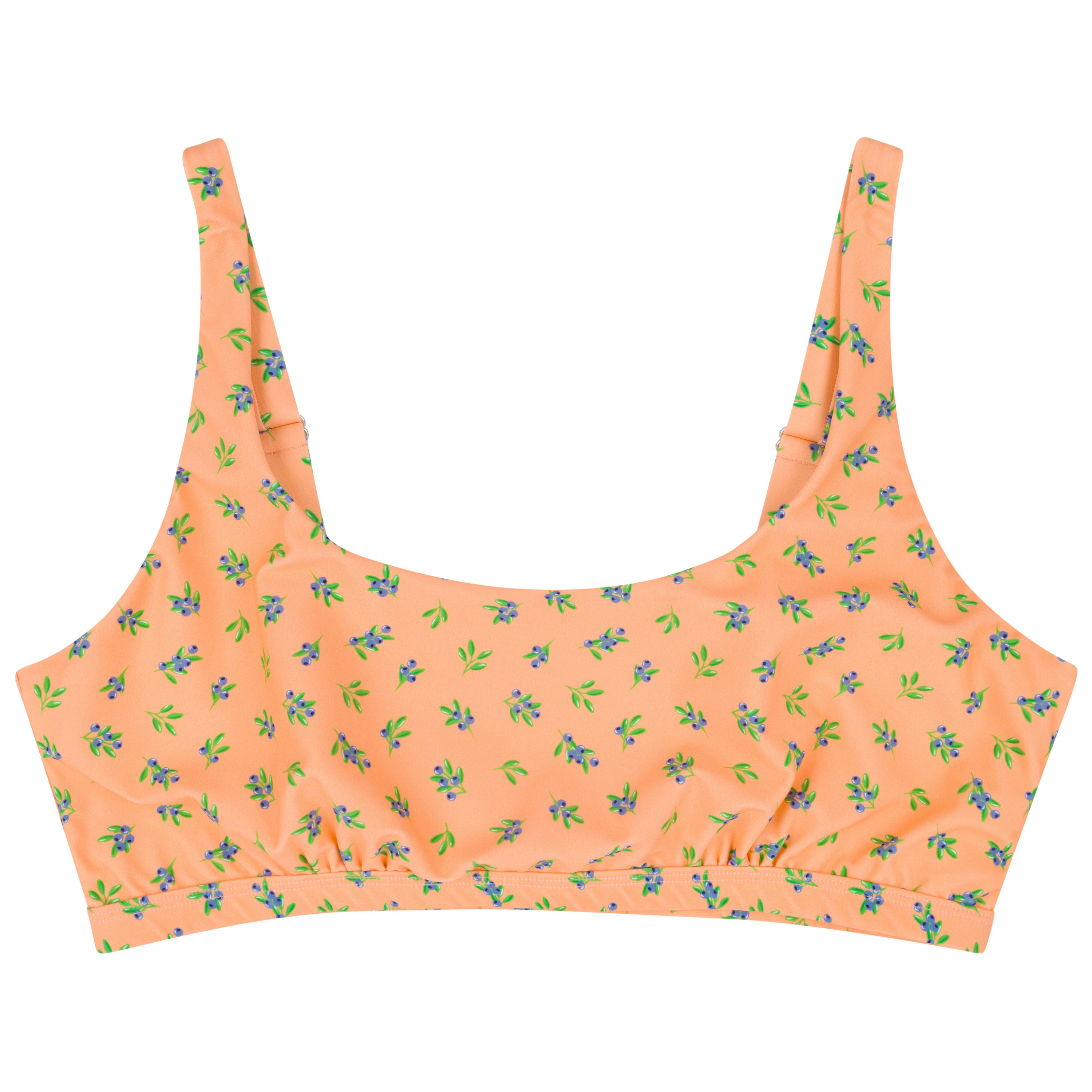 Women's Scoop Neck Bikini Top Plus Size | "Berry Bliss"-1X-Berry Bliss-SwimZip UPF 50+ Sun Protective Swimwear & UV Zipper Rash Guards-pos1