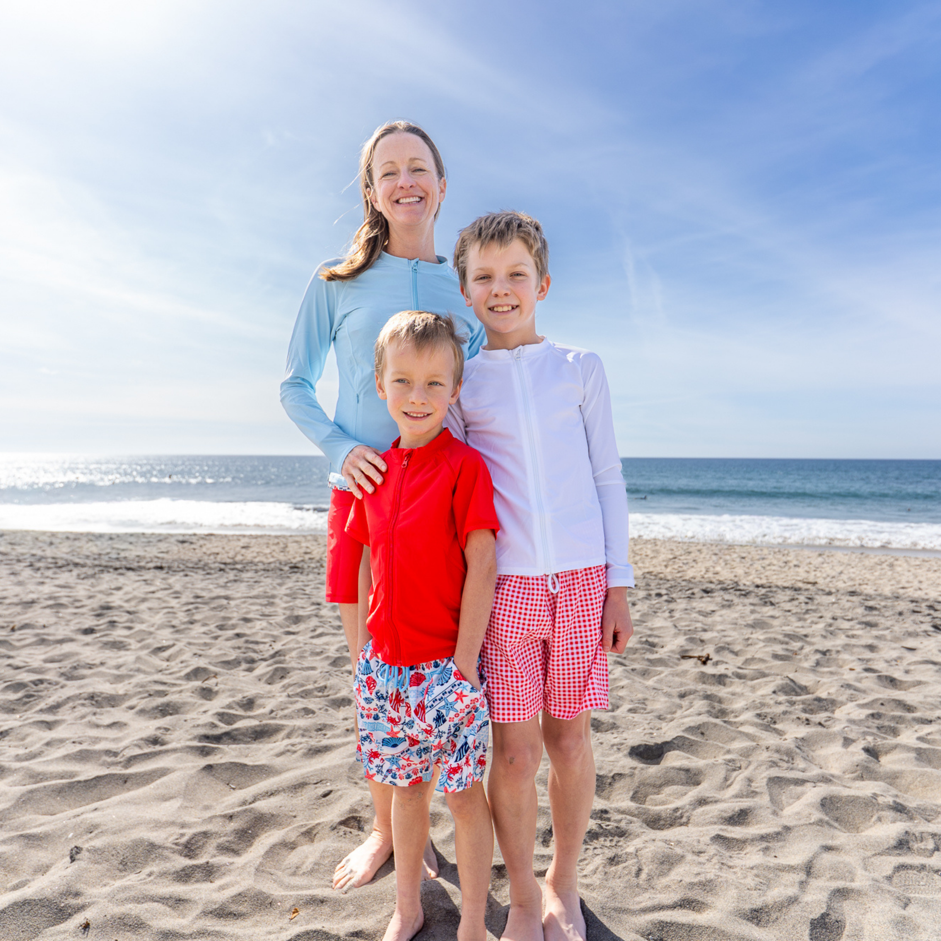 Women's Long Sleeve Rash Guard with Pockets | "Dream Blue"-SwimZip UPF 50+ Sun Protective Swimwear & UV Zipper Rash Guards-pos7