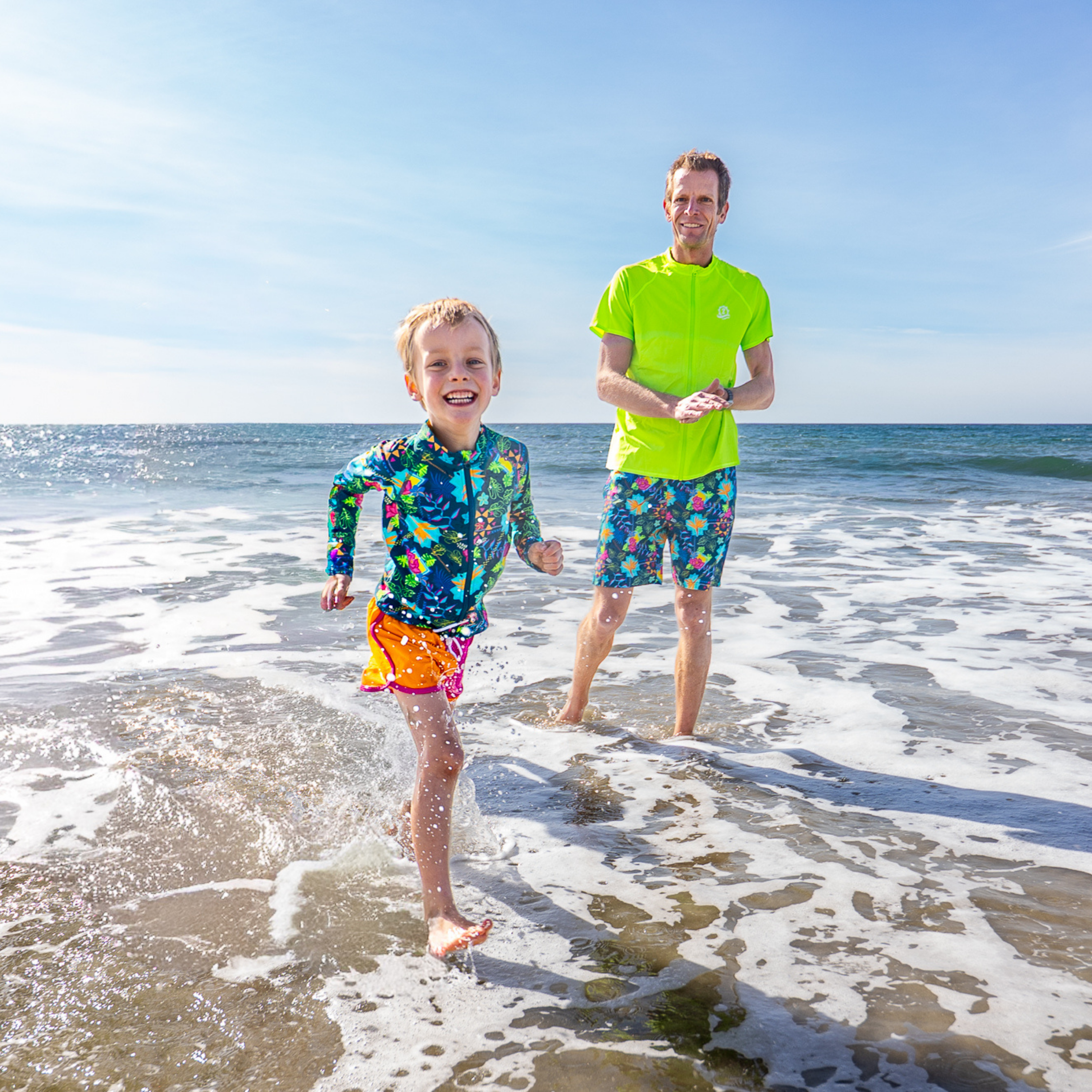 Kids UPF 50+ Long Sleeve Zipper Rash Guard Swim Shirt | "Summer Max"-SwimZip UPF 50+ Sun Protective Swimwear & UV Zipper Rash Guards-pos8