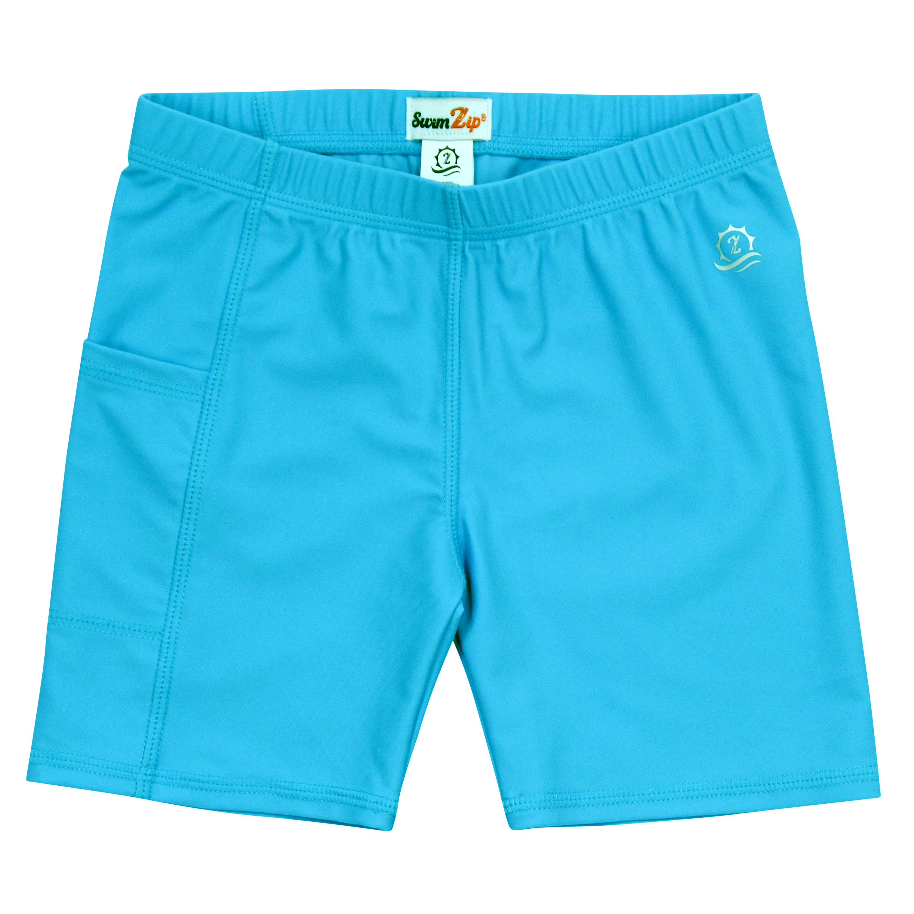 Kids Jammers Swim Shorts | "Aqua"-SwimZip UPF 50+ Sun Protective Swimwear & UV Zipper Rash Guards-pos1