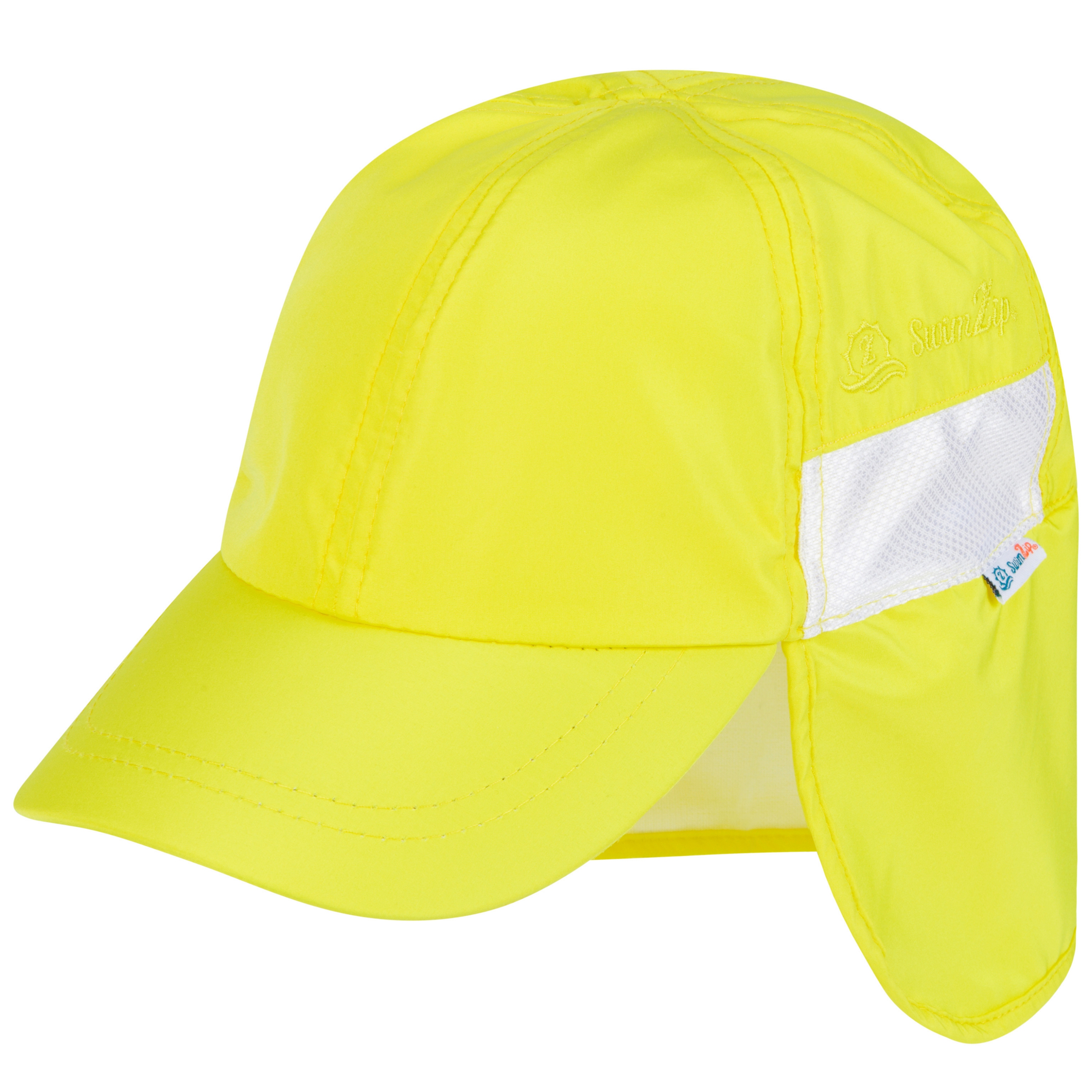 Kids Flap Hat | Sulphur Yellow-0-6 Month-Sulphur-SwimZip UPF 50+ Sun Protective Swimwear & UV Zipper Rash Guards-pos1