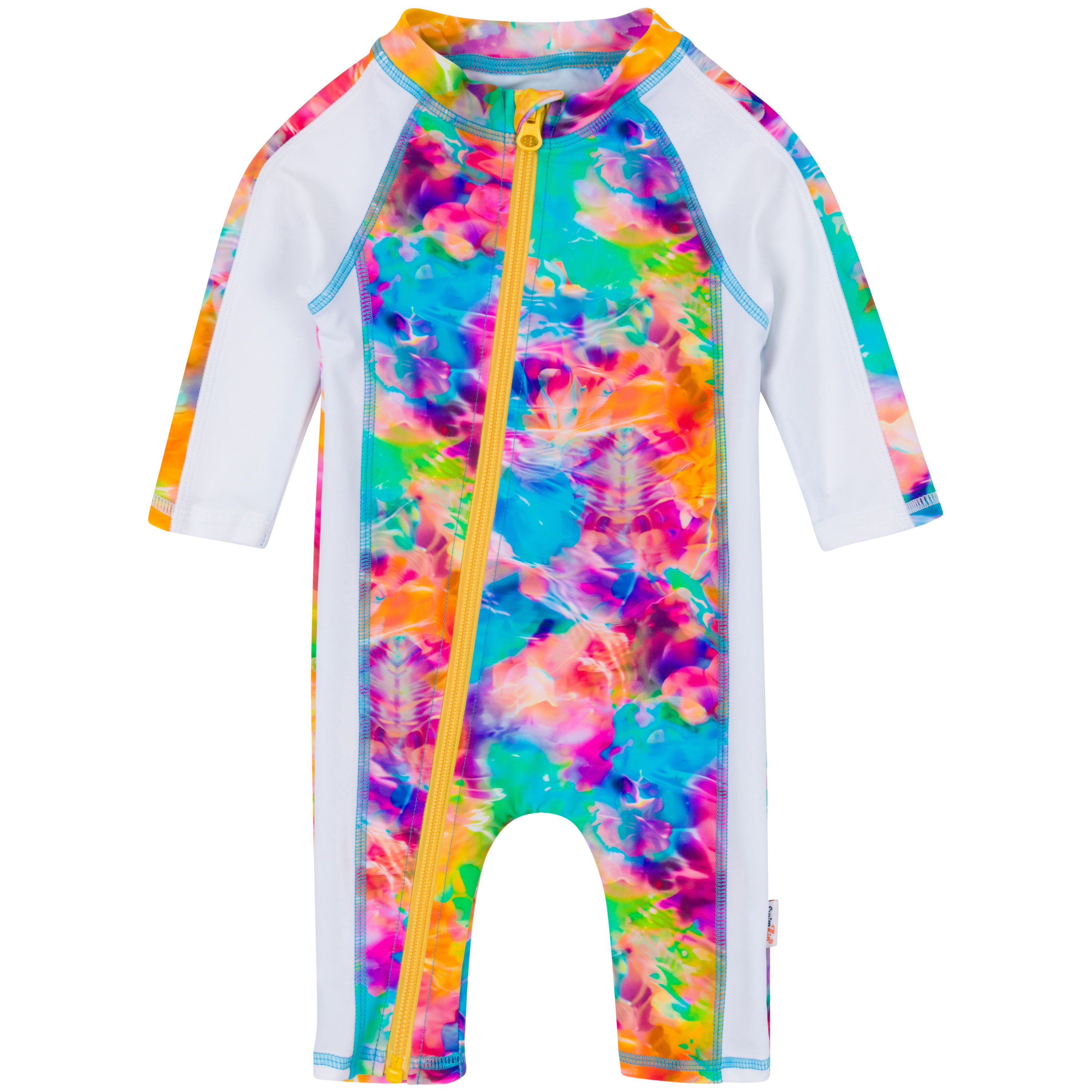 Sunsuit - Long Sleeve Romper Swimsuit | "Impressions"-0-6 Month-Impressions-SwimZip UPF 50+ Sun Protective Swimwear & UV Zipper Rash Guards-pos1