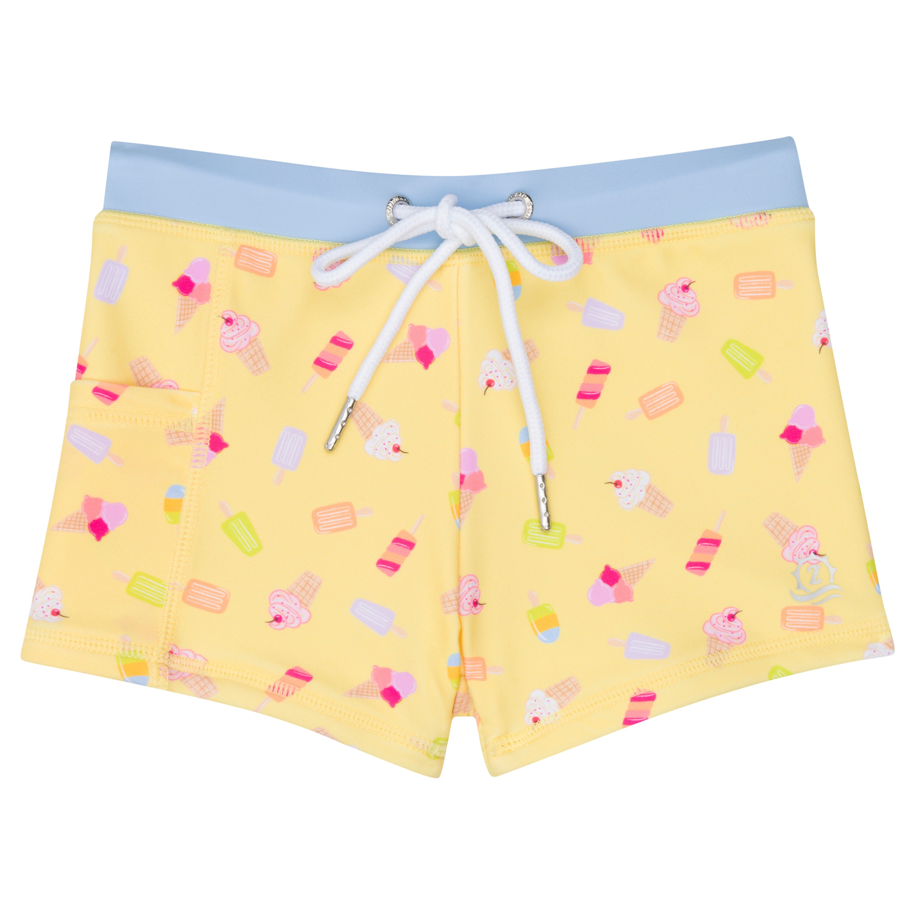 Kids Euro Swim Shorties | "Sweetie"-6-12 Month-Sweetie-SwimZip UPF 50+ Sun Protective Swimwear & UV Zipper Rash Guards-pos1