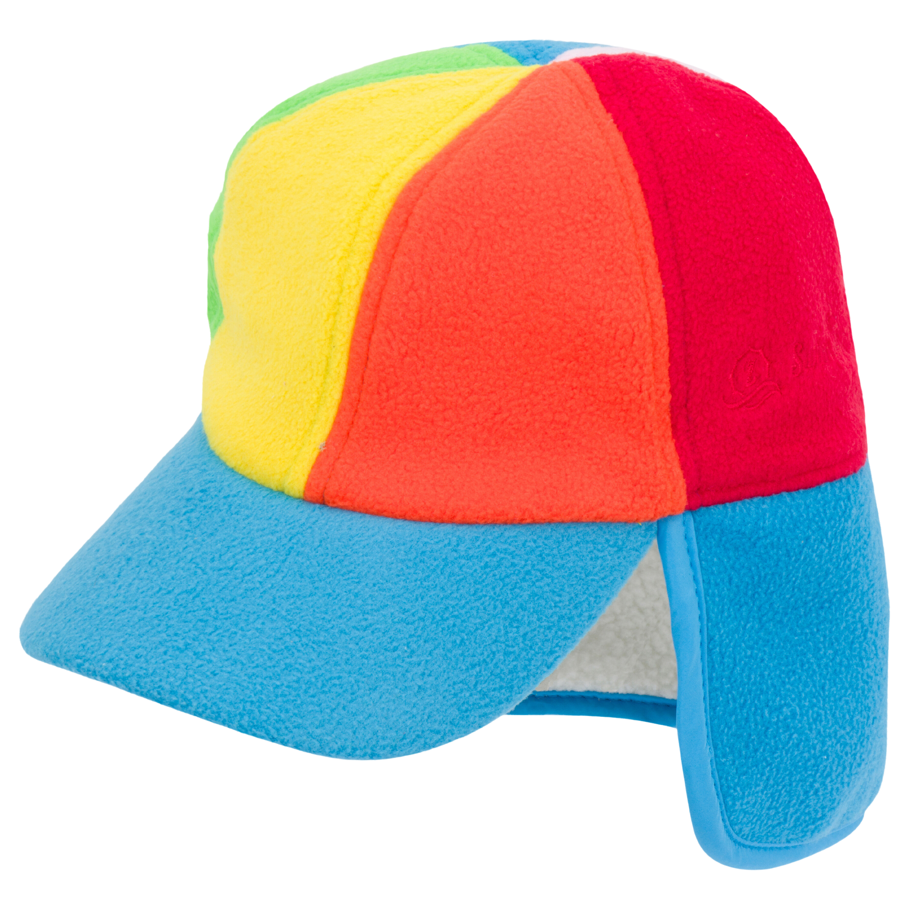 Kids Frosty Fleece Winter Flap Hat - Rainbow-0-6 Month-Rainbow-SwimZip UPF 50+ Sun Protective Swimwear & UV Zipper Rash Guards-pos1