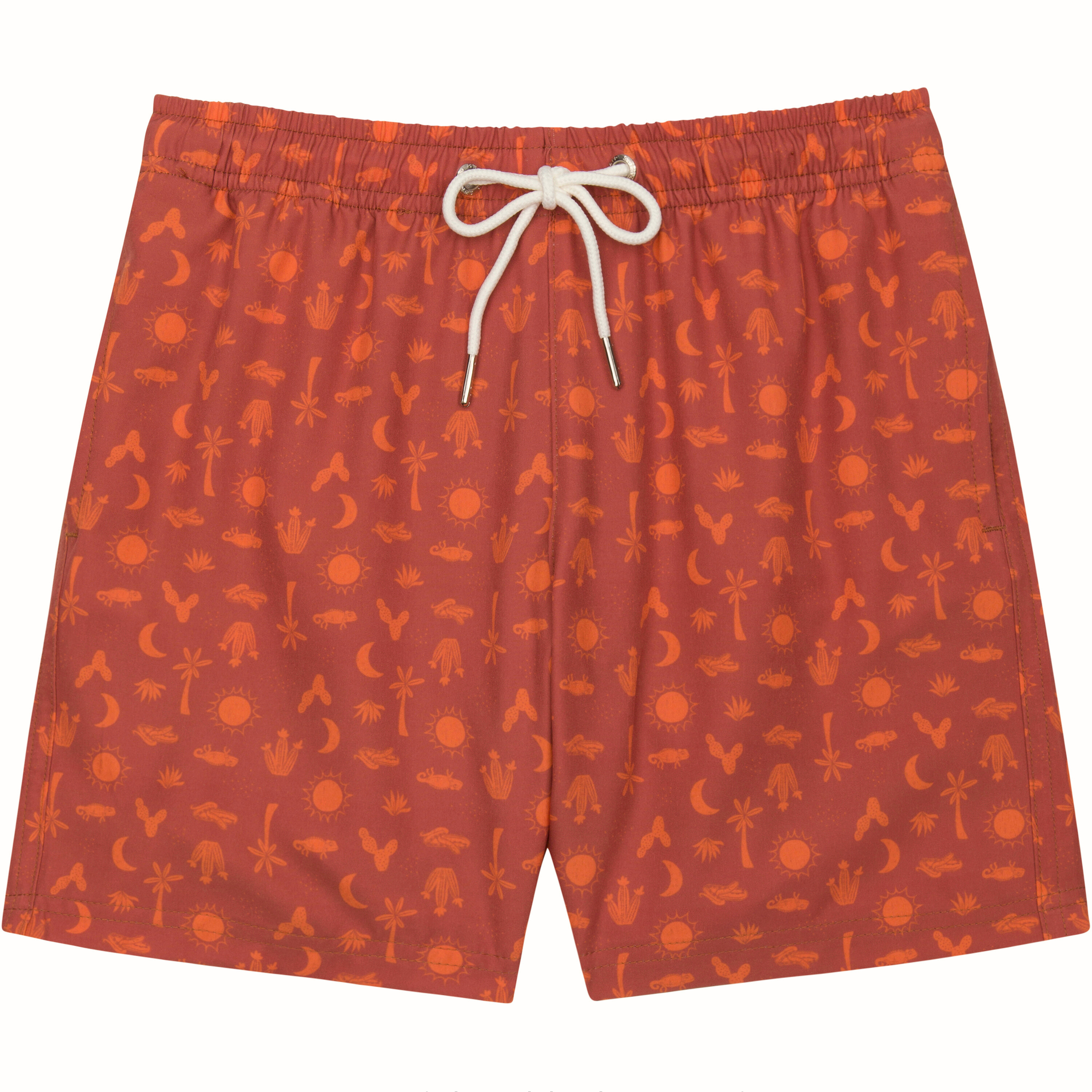 Boys Swim Trunks Boxer Brief Liner (sizes 6-14) | “Desert"-6-8-Desert-SwimZip UPF 50+ Sun Protective Swimwear & UV Zipper Rash Guards-pos1