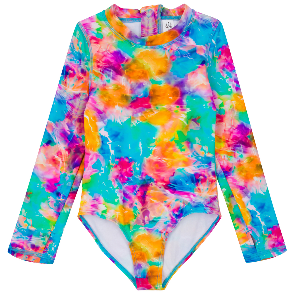 Girls Long Sleeve Surf Suit (One Piece Bodysuit) | 