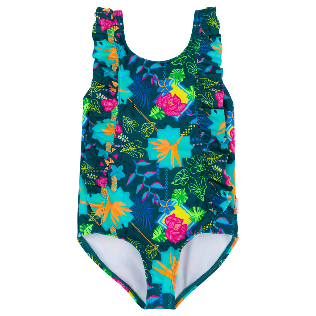 Girls Ruffle One-Piece Swimsuit | 