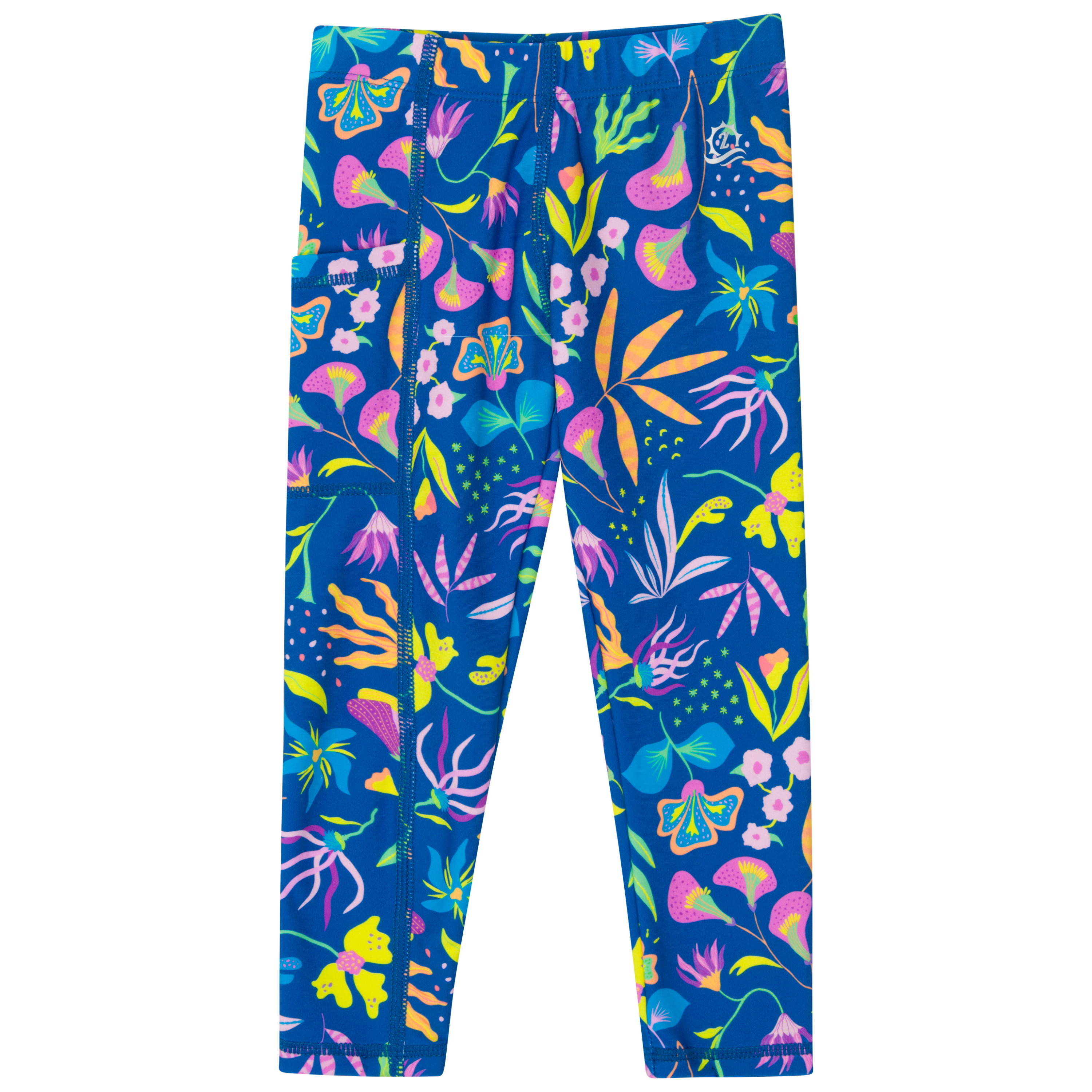 Kids Swim Pants | "Tropadelic"-6-12 Month-Tropadelic-SwimZip UPF 50+ Sun Protective Swimwear & UV Zipper Rash Guards-pos1